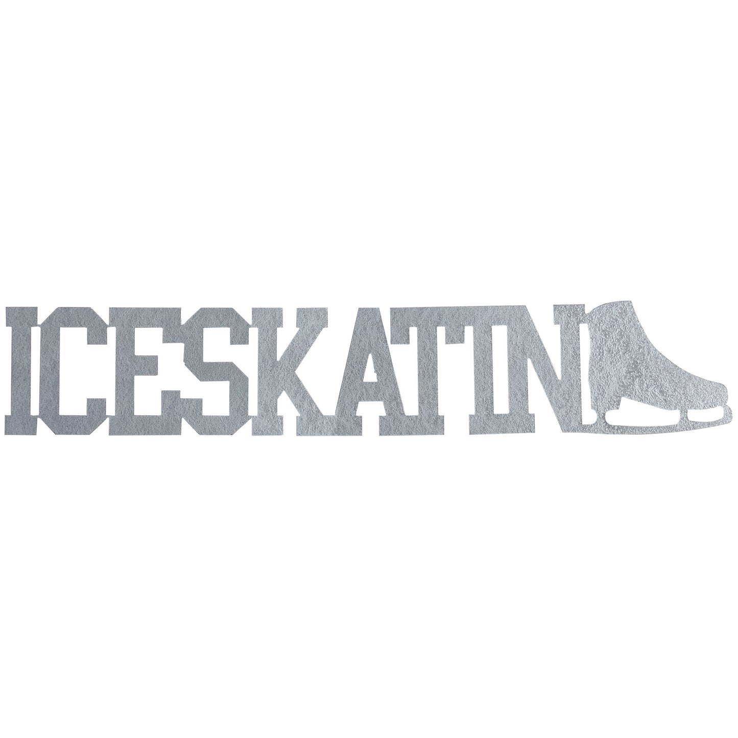 Metal Ice Skating Word - Black or Silver - Wall Decor