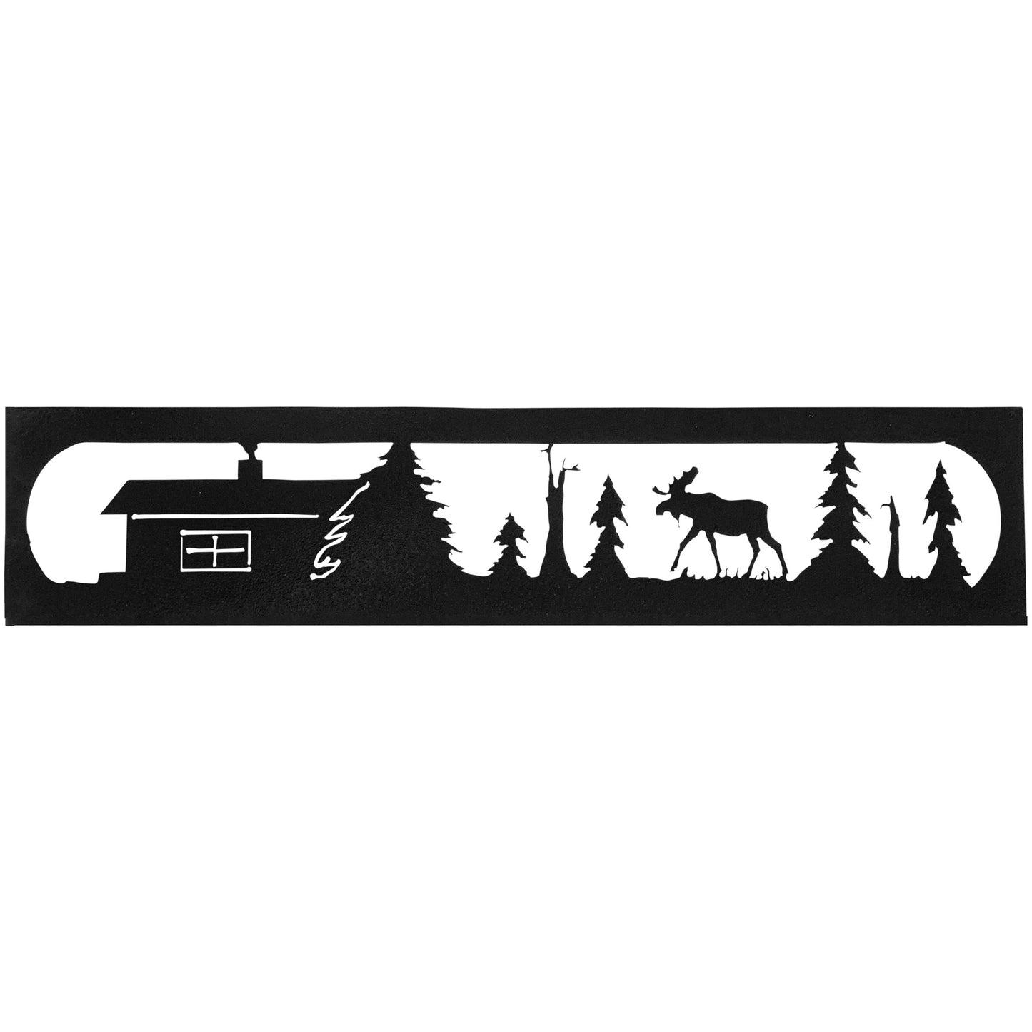 Moose Scene Rectangle Metal Decor