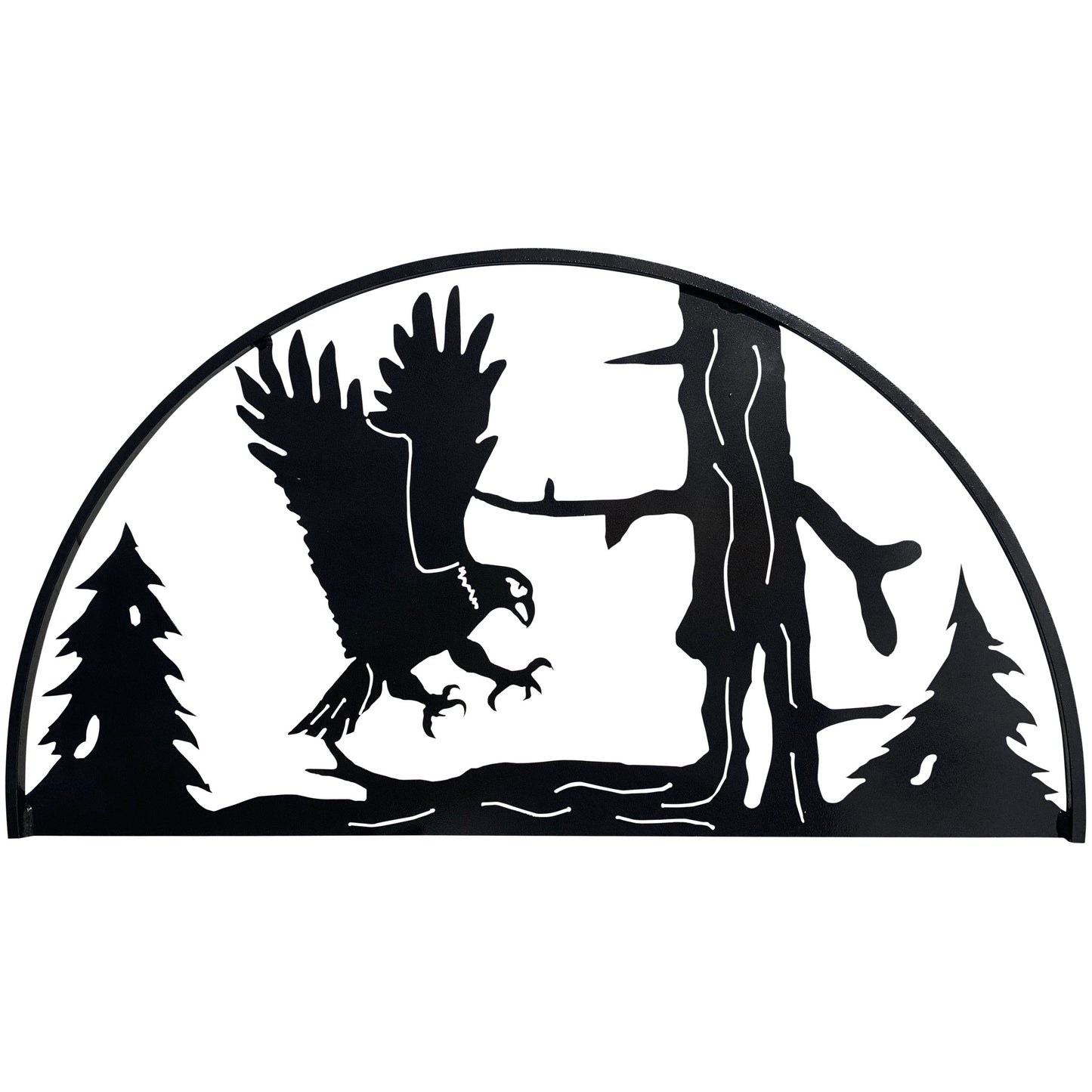Eagle Themed Hoop Scene Metal Wall Decor