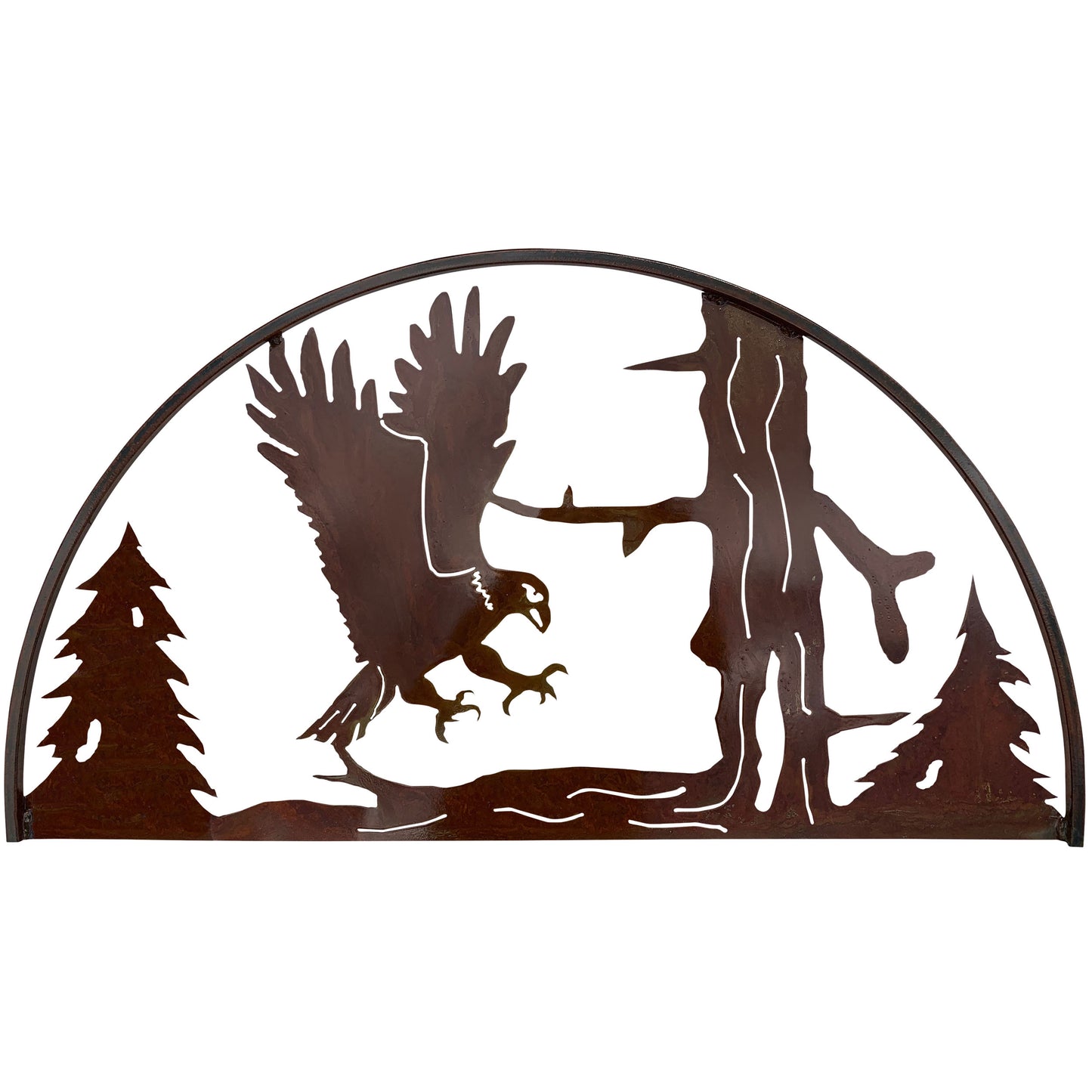 Eagle Themed Hoop Scene Metal Wall Decor