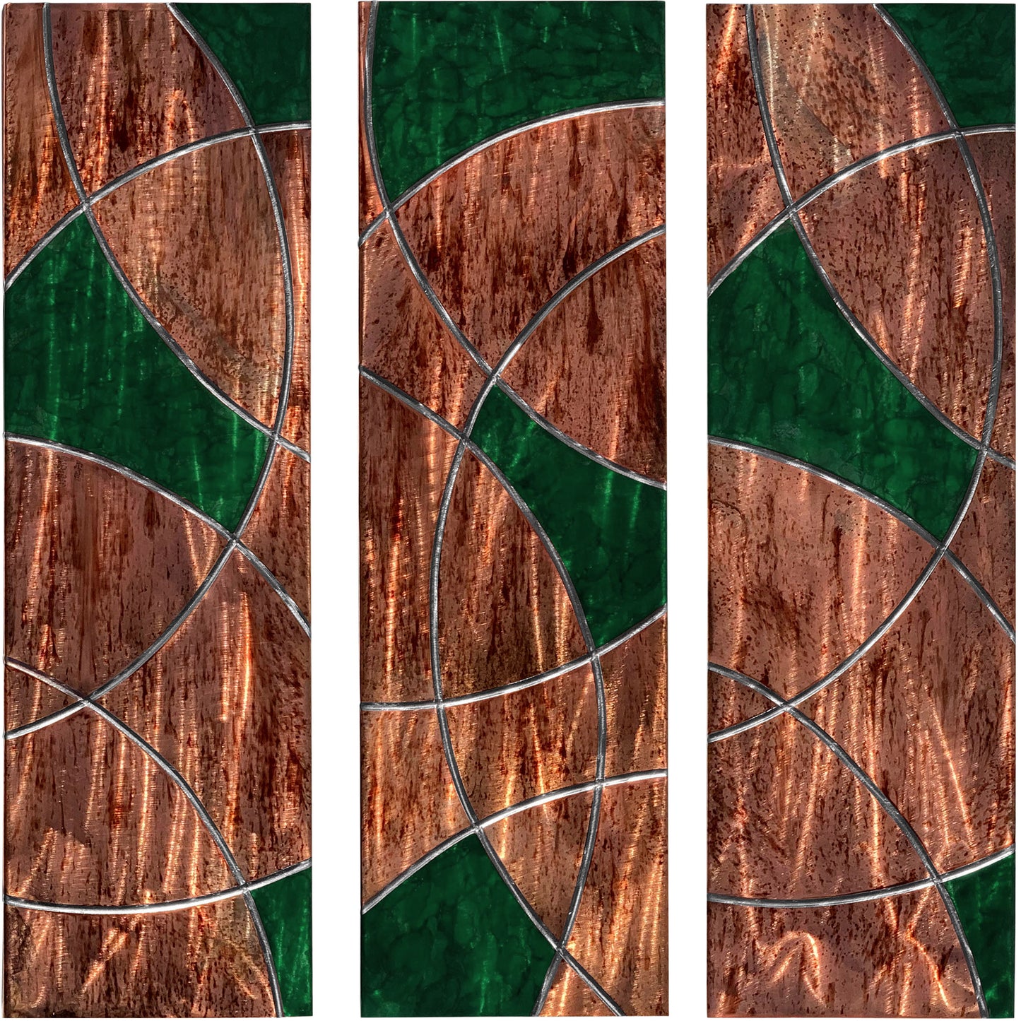 Planks Metal Box Shaped Geometric Metal Wall Decor Set