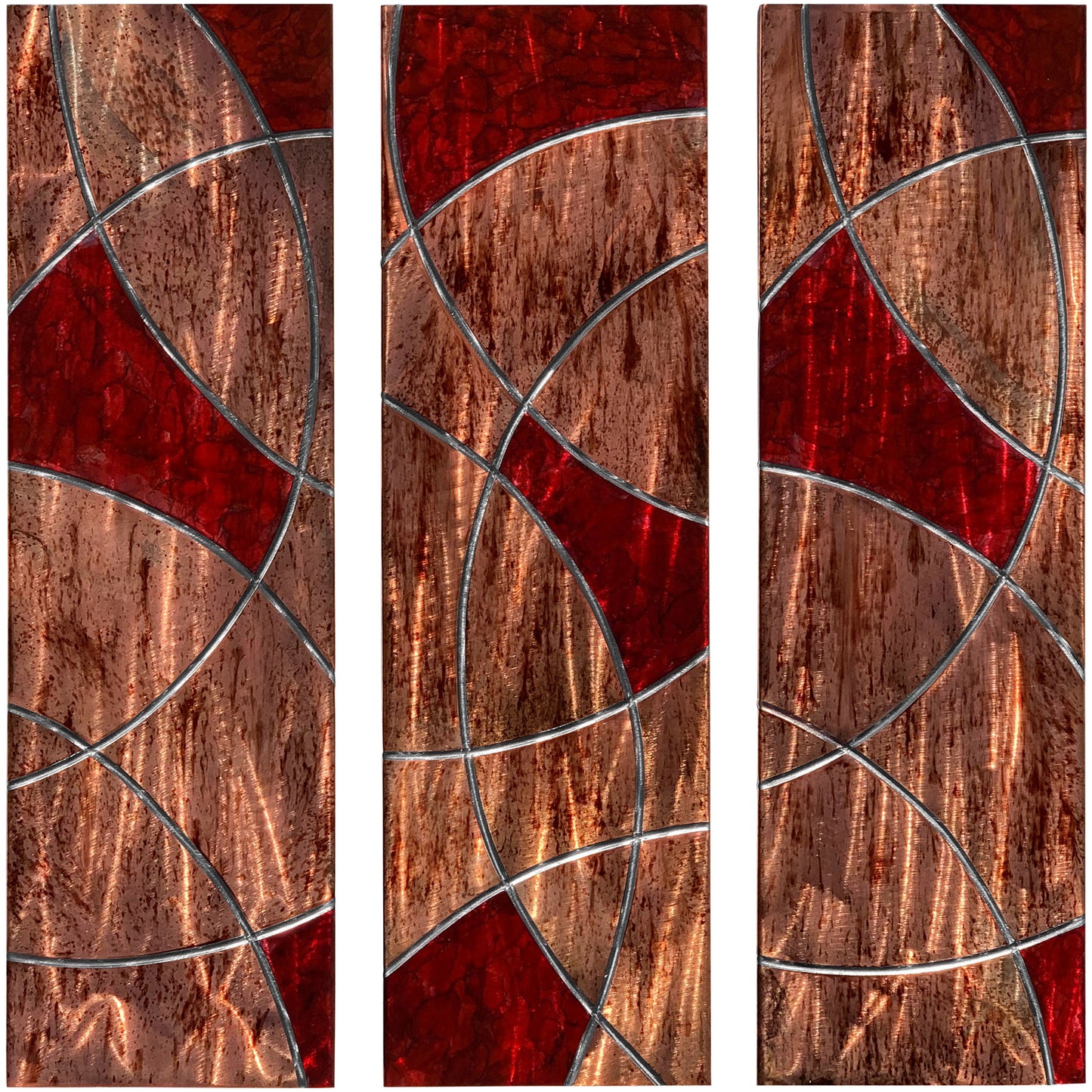 Planks Metal Box Shaped Geometric Metal Wall Decor Set