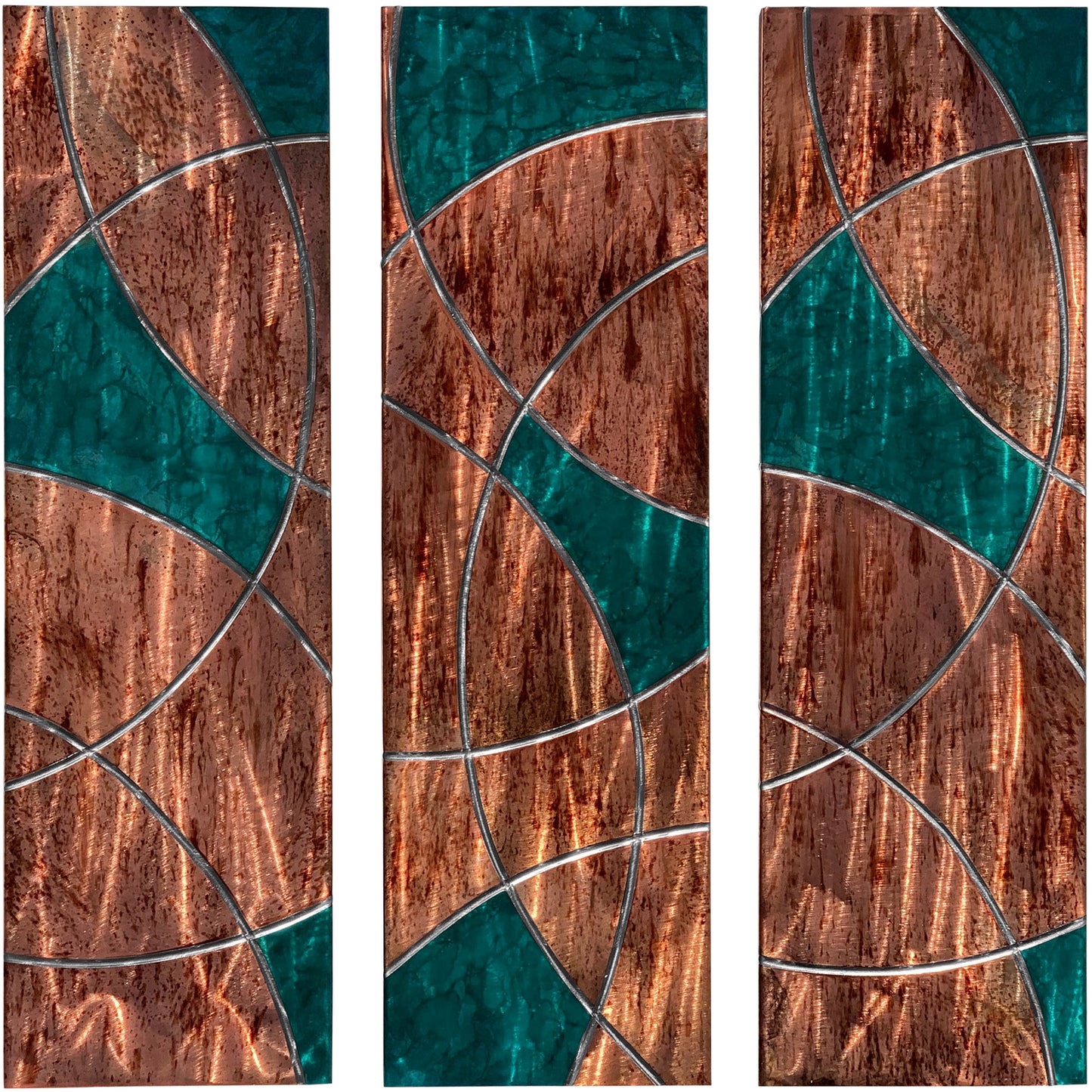 Planks Metal Box Shaped Geometric Metal Wall Decor Set