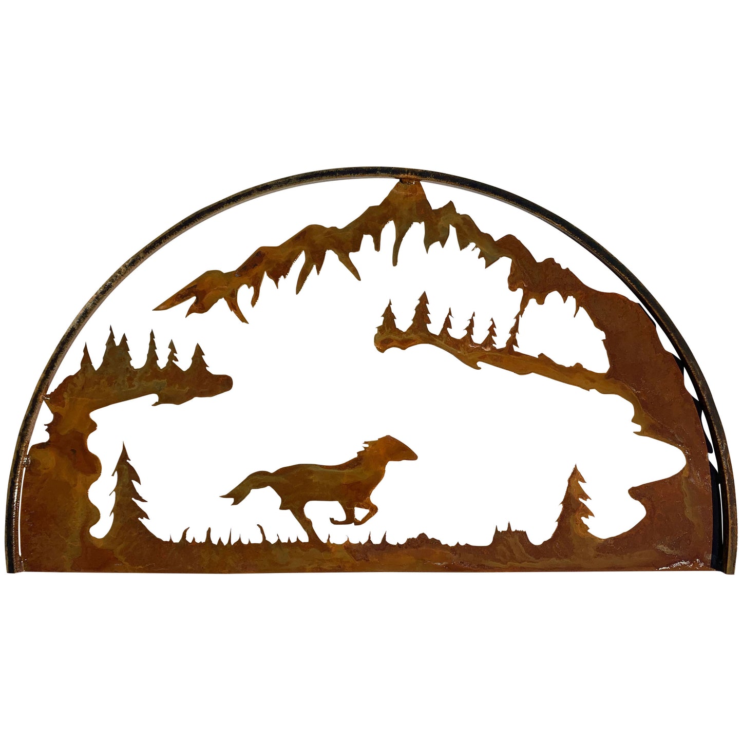 Horse Themed Half-Hoop Metal Wall Decor