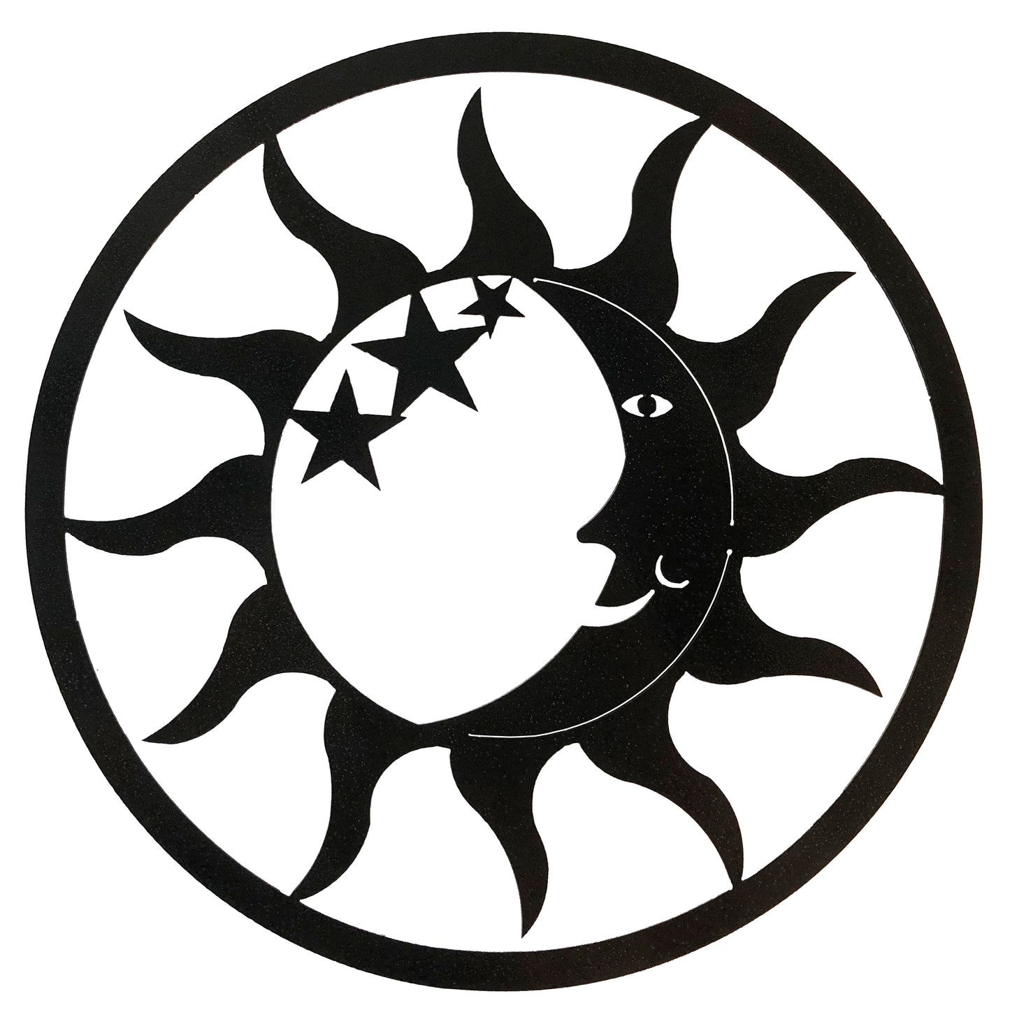 Sun Circle Metal Wall Sign Home Decor