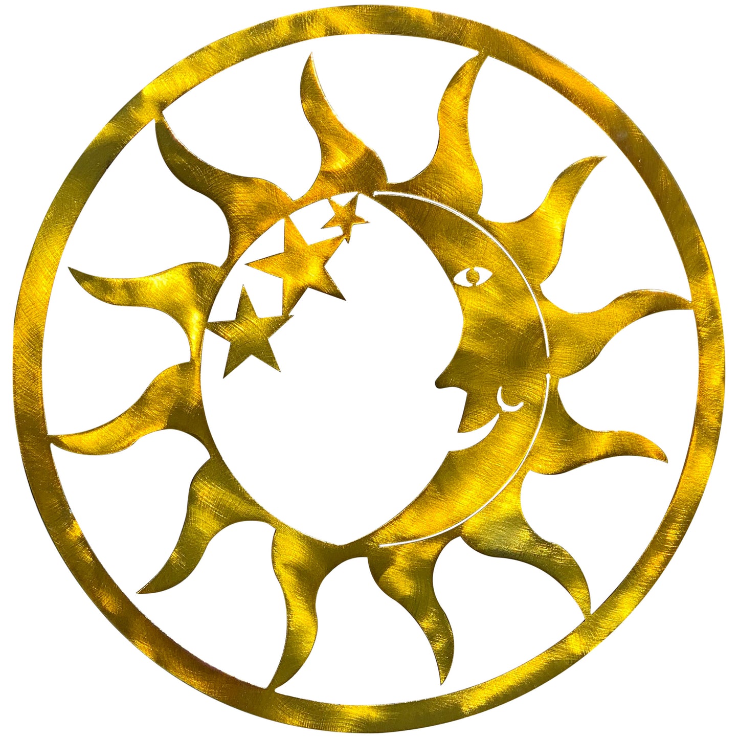 Sun Circle Metal Wall Sign Home Decor
