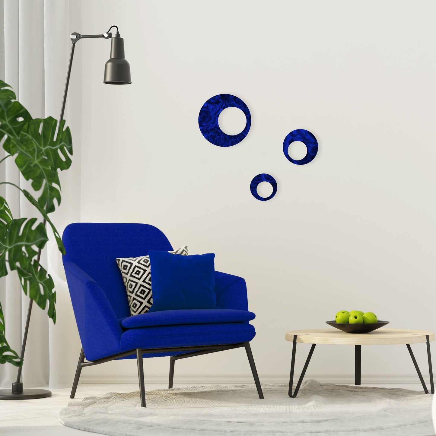 Contemporary Circles Metal Wall Decor - 3 Piece set