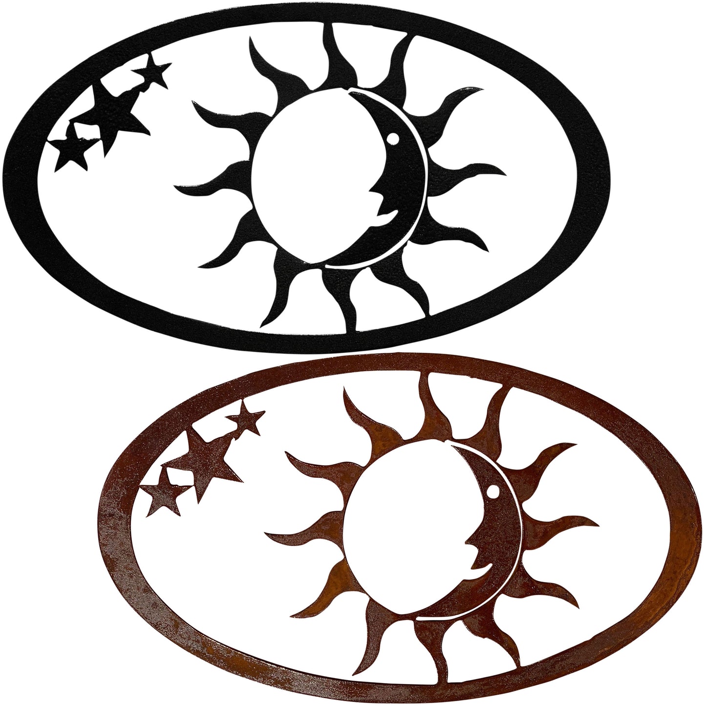 Sun Oval Metal Wall Decor Accent