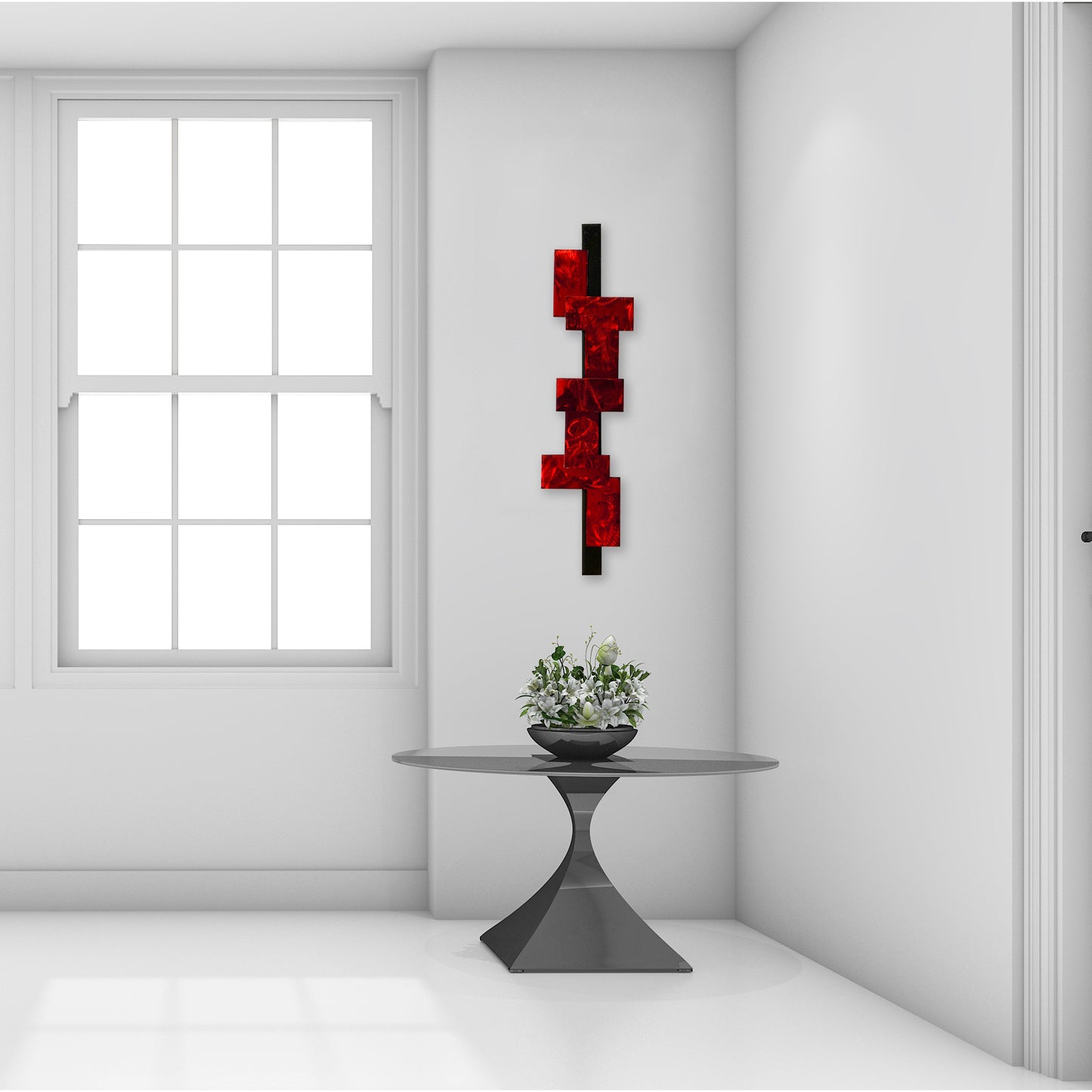 Brick Stix Contemporary Metal Wall Piece , 9 x 36" | Artistic Geometric Patterns | Proudly Made in USA | Adaptable Mounting Options