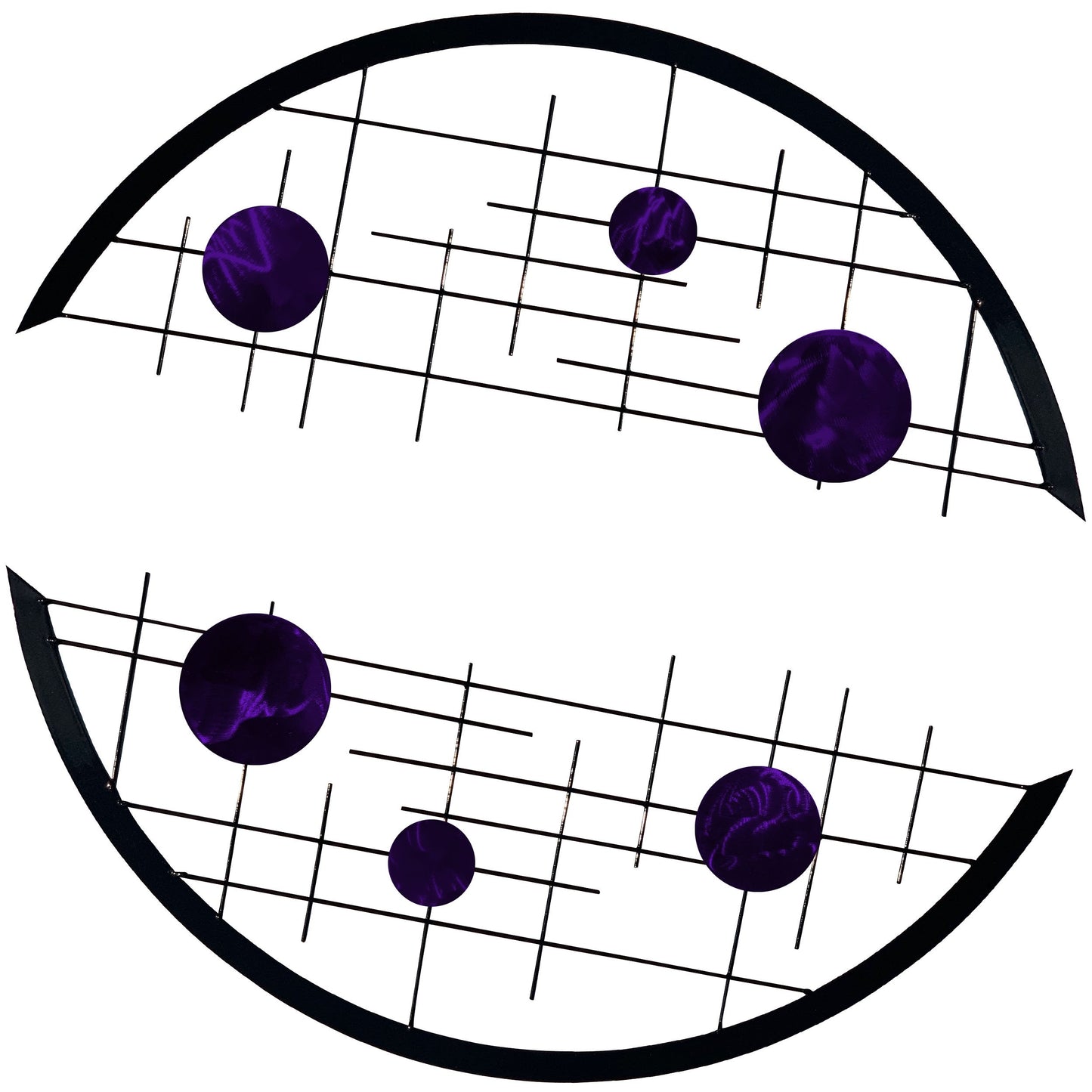 Arcs 2-Piece Metal Wall Decor Set with Interchangeable Discs
