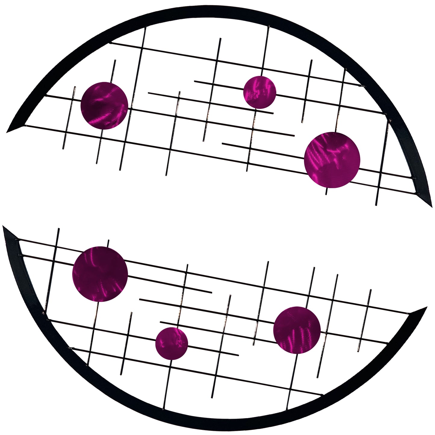 Arcs 2-Piece Metal Wall Decor Set with Interchangeable Discs