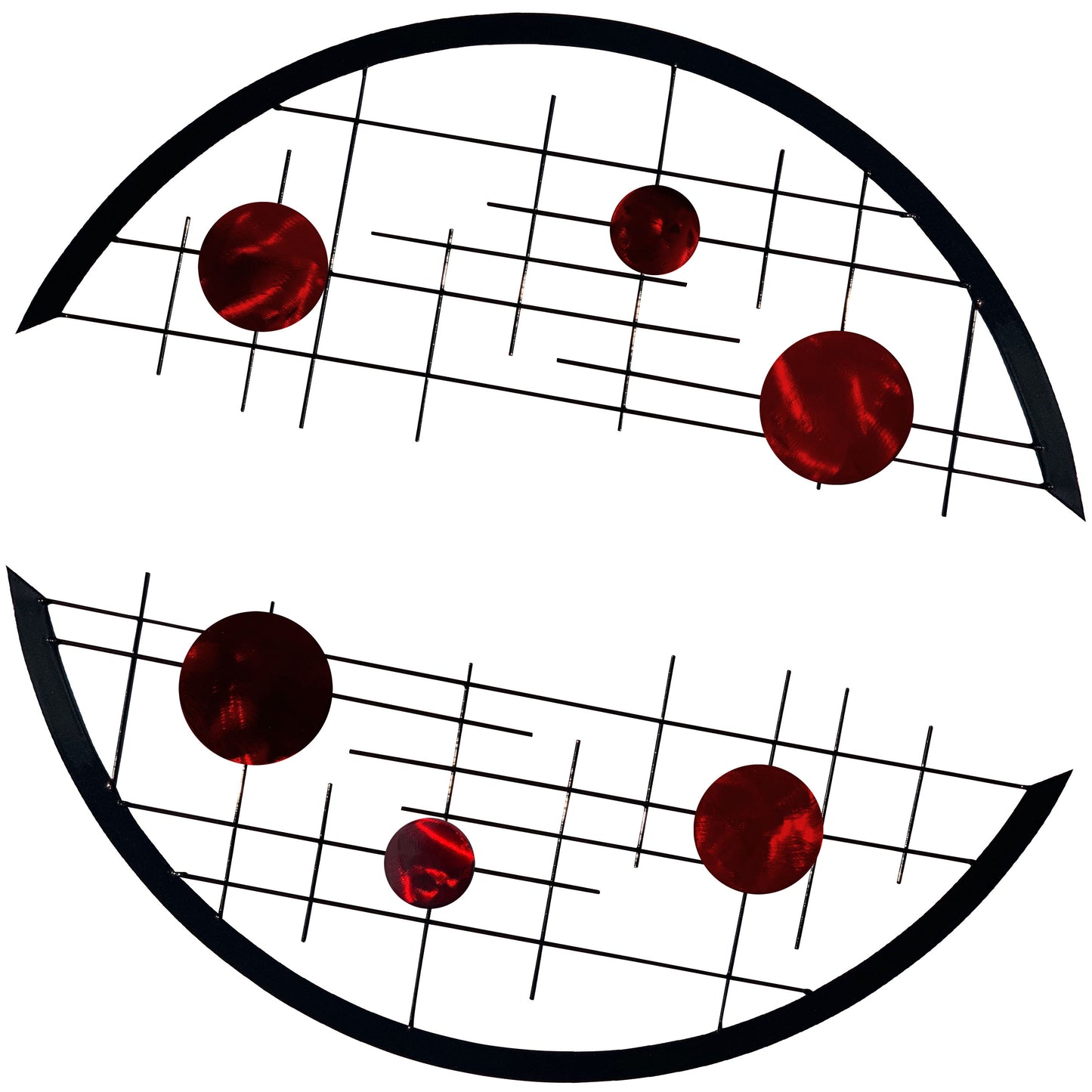 Arcs 2-Piece Metal Wall Decor Set with Interchangeable Discs