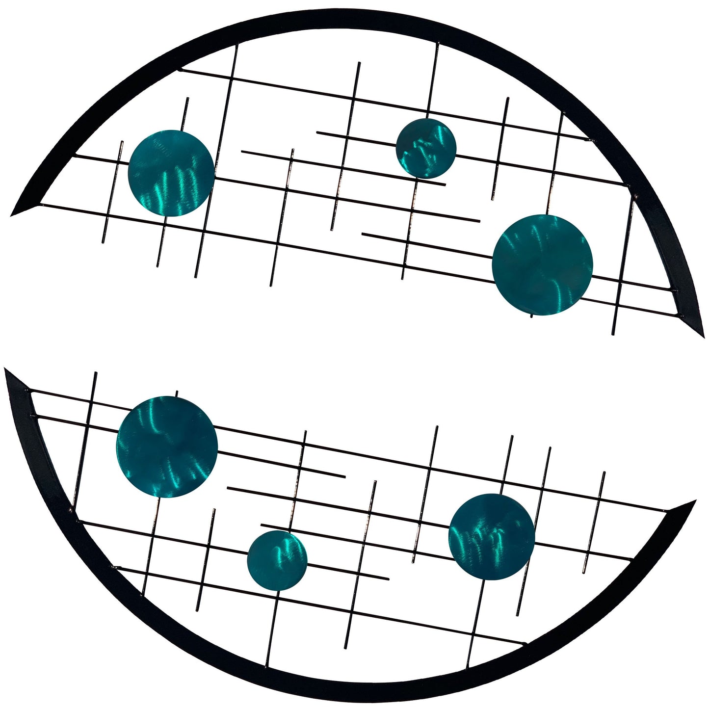 Arcs 2-Piece Metal Wall Decor Set with Interchangeable Discs