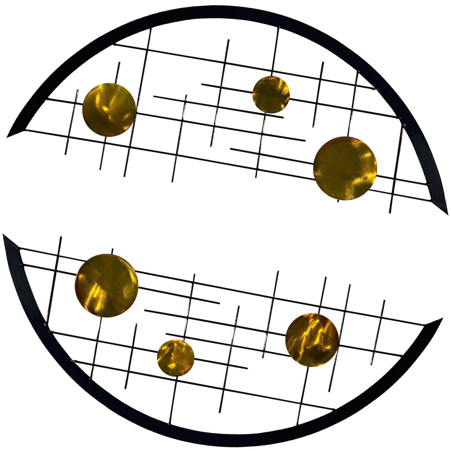 Arcs 2-Piece Metal Wall Decor Set with Interchangeable Discs