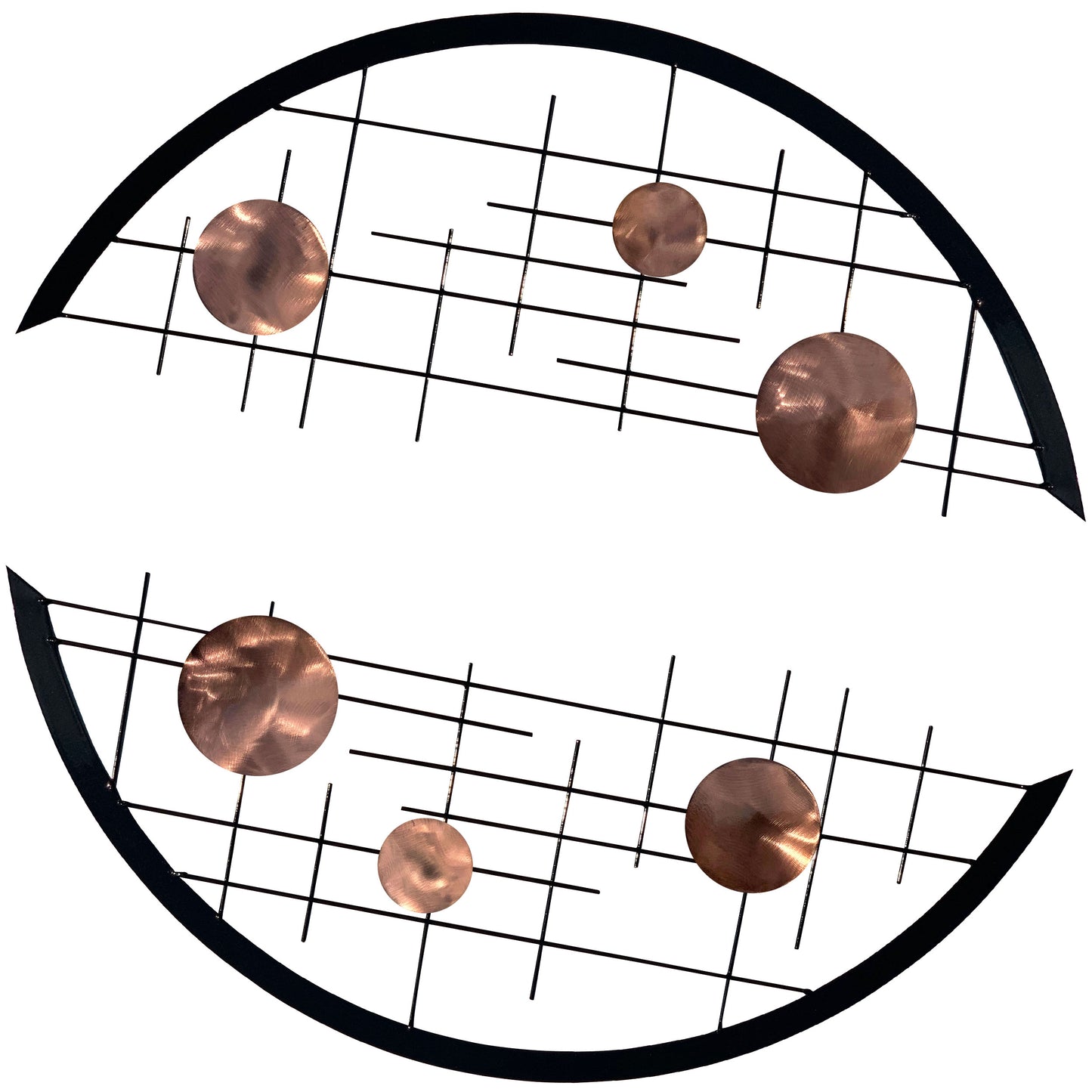 Arcs 2-Piece Metal Wall Decor Set with Interchangeable Discs