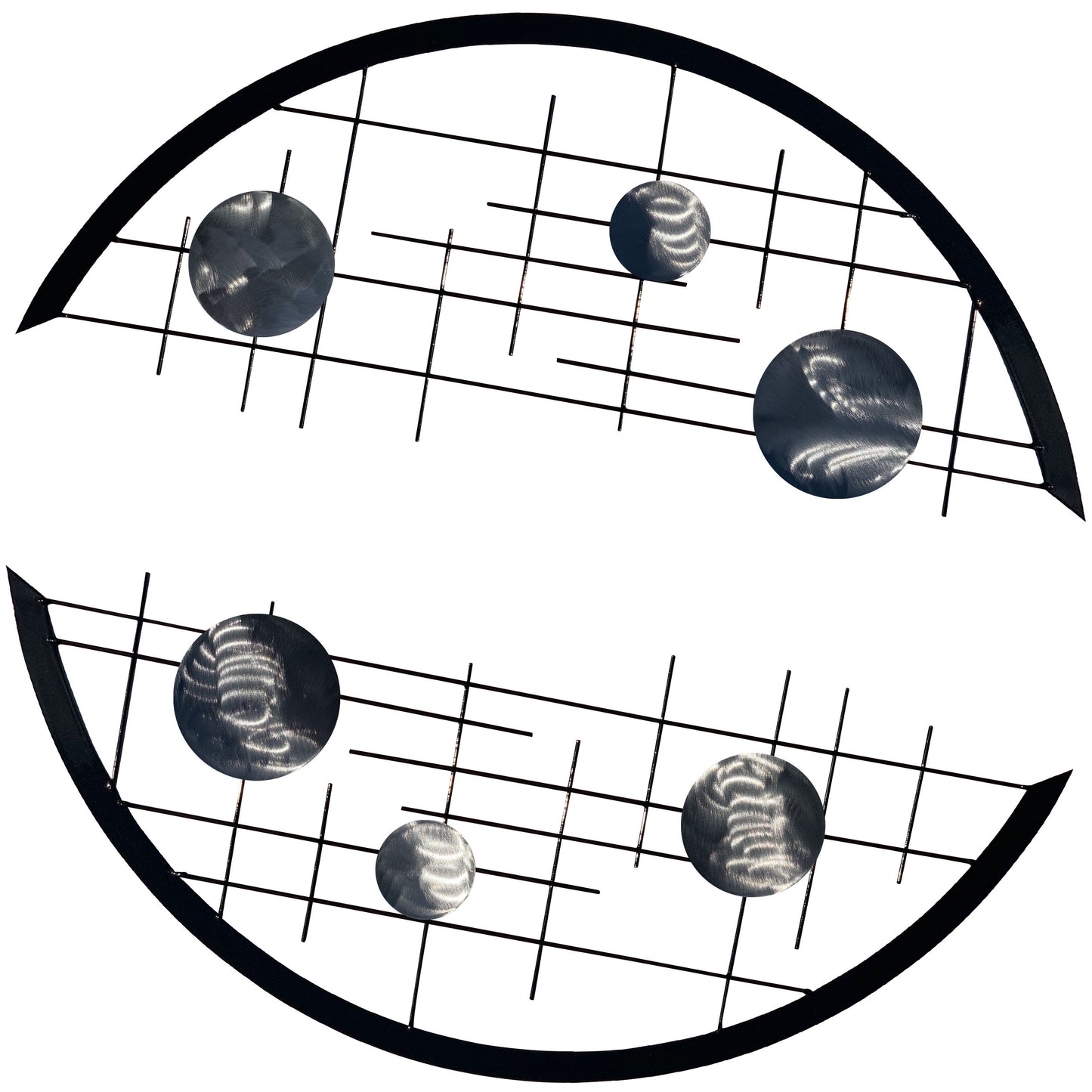 Arcs 2-Piece Metal Wall Decor Set with Interchangeable Discs