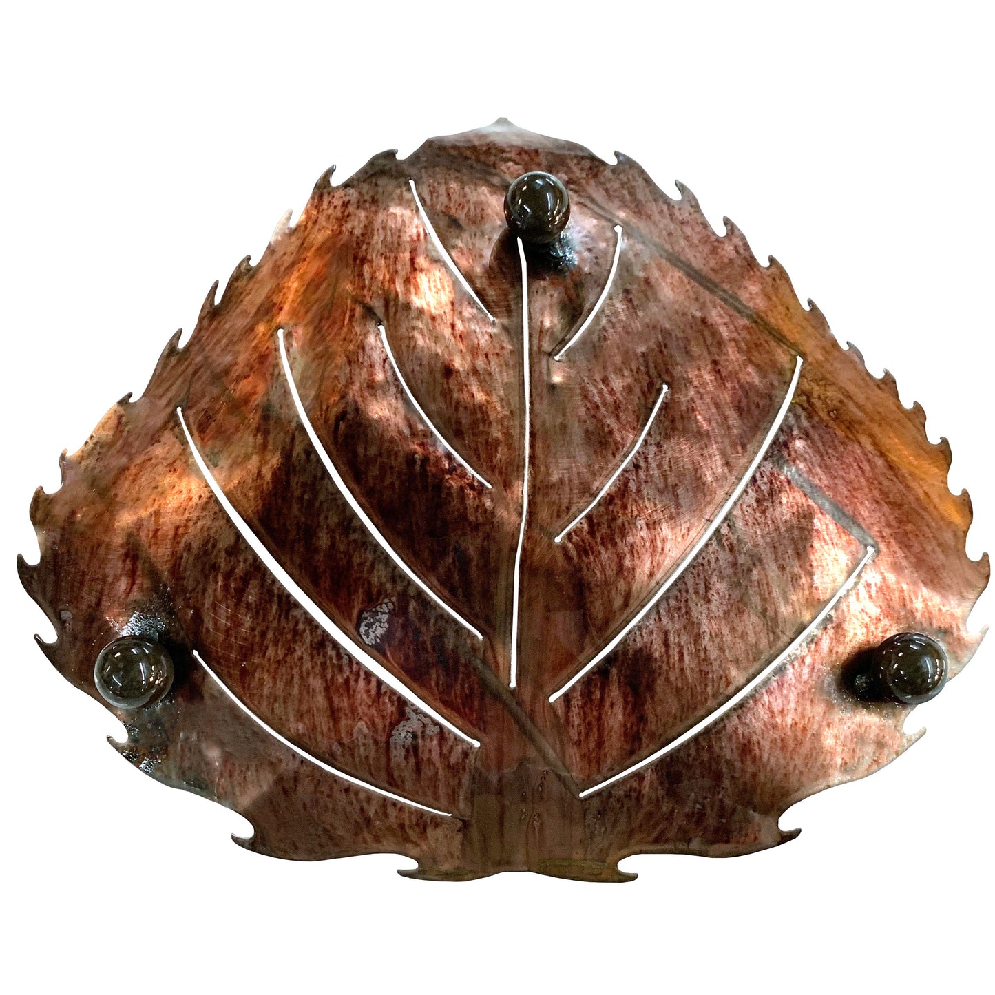 Leaf Sculpture Metal Wall or Table Decor