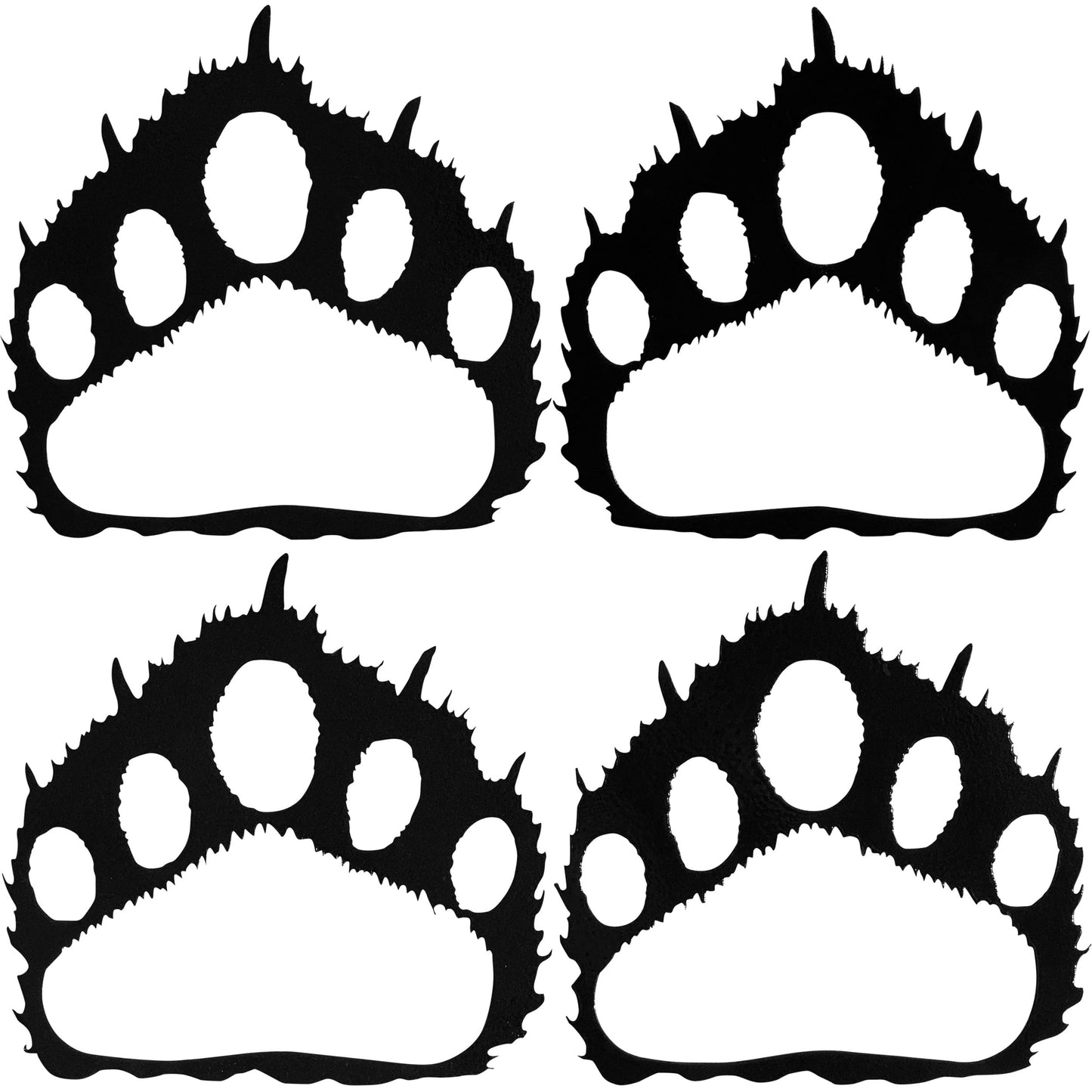 Bear Paw Prints Metal Decor Set (Set of 4)