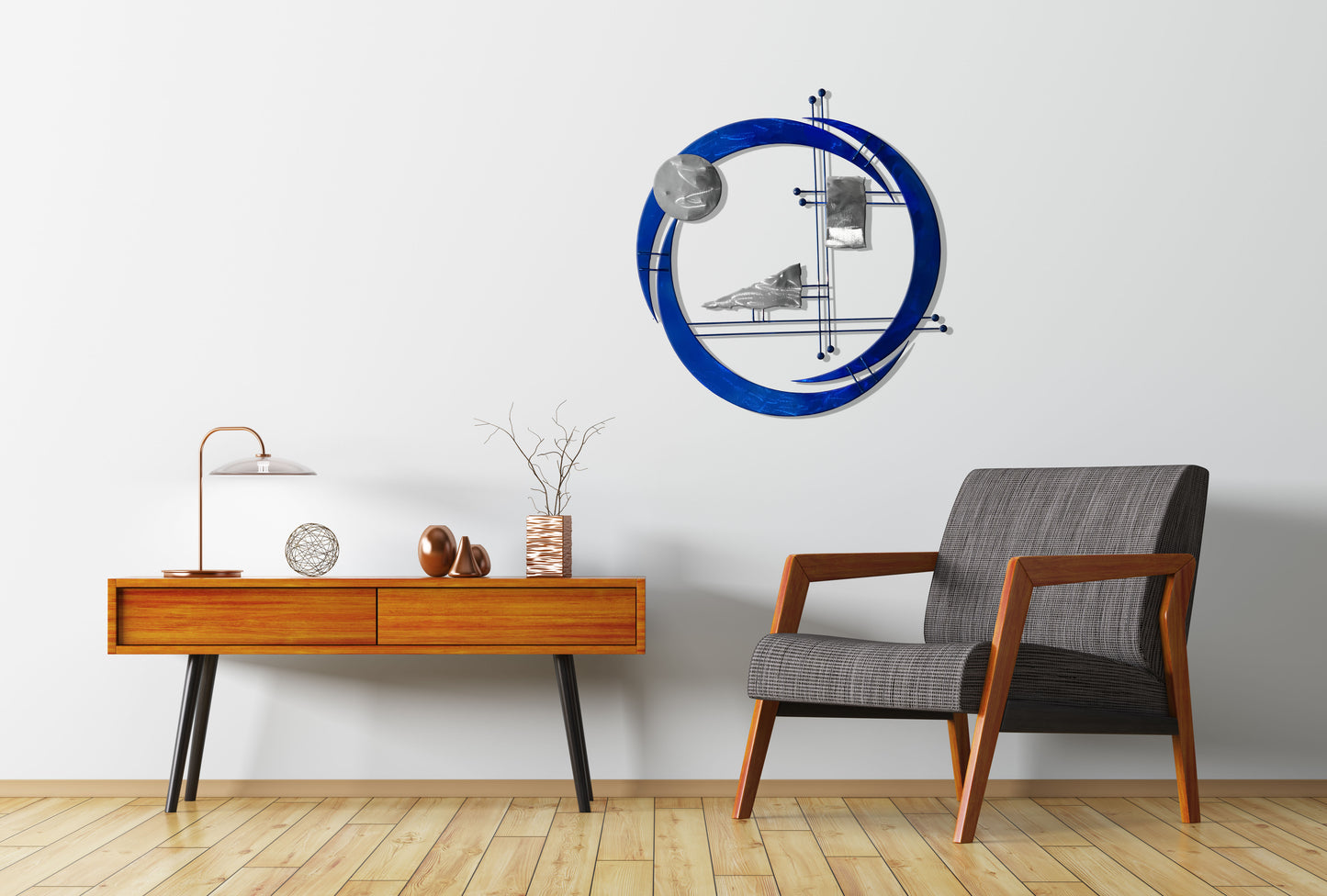 Reverse Swirl Metal Wall Art