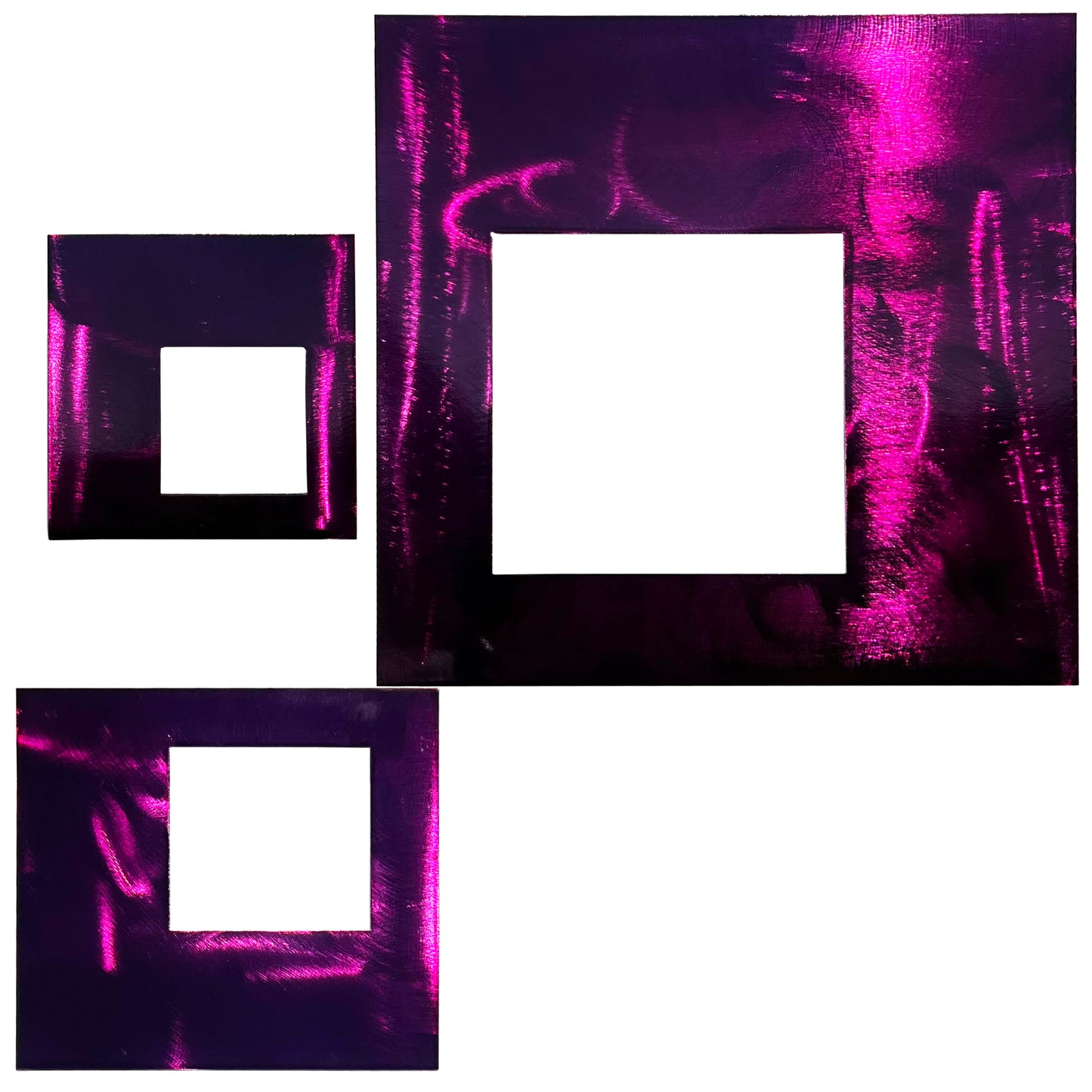 Contemporary Squares Metal Wall Decor - Set of 3
