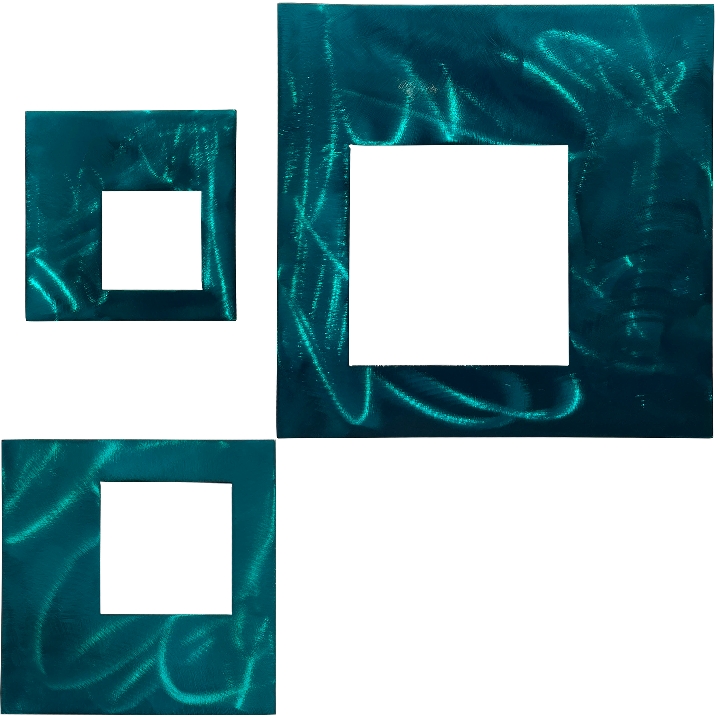 Contemporary Squares Metal Wall Decor - Set of 3