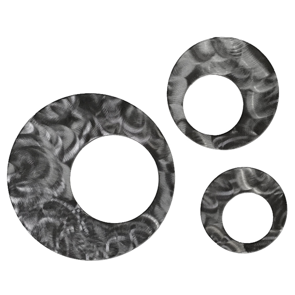 Contemporary Circles Metal Wall Decor - 3 Piece set