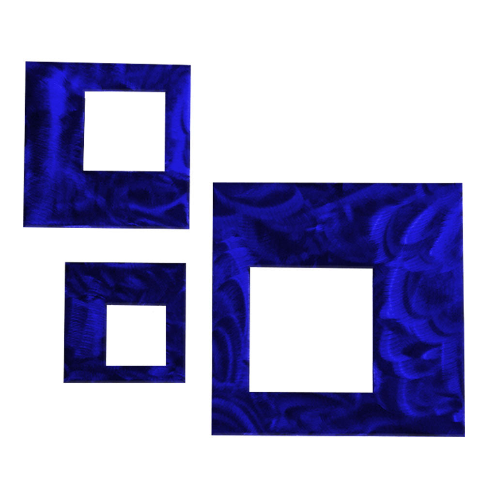 Contemporary Squares Metal Wall Decor - Set of 3