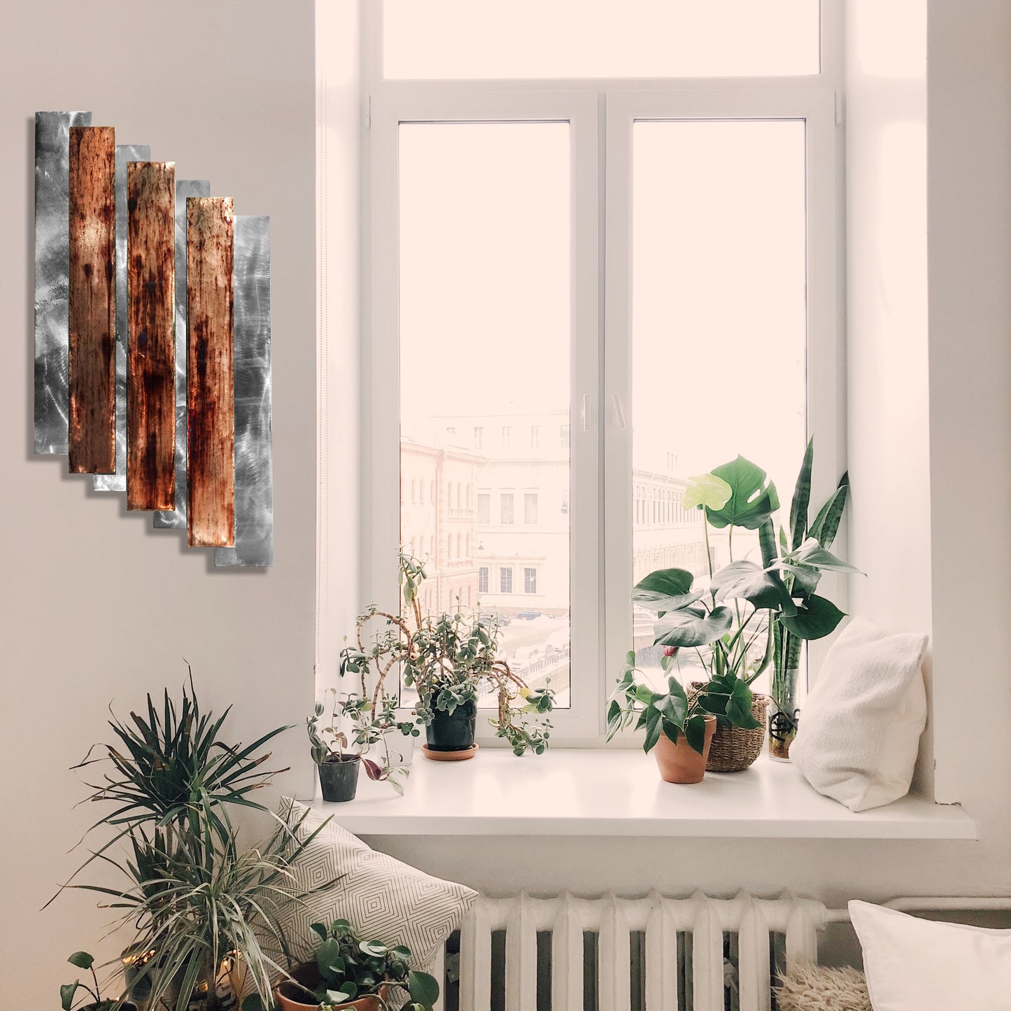 Stairs, Geometric Metal Wall Decor