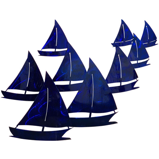 Fleet - Metal Sailboat Collage