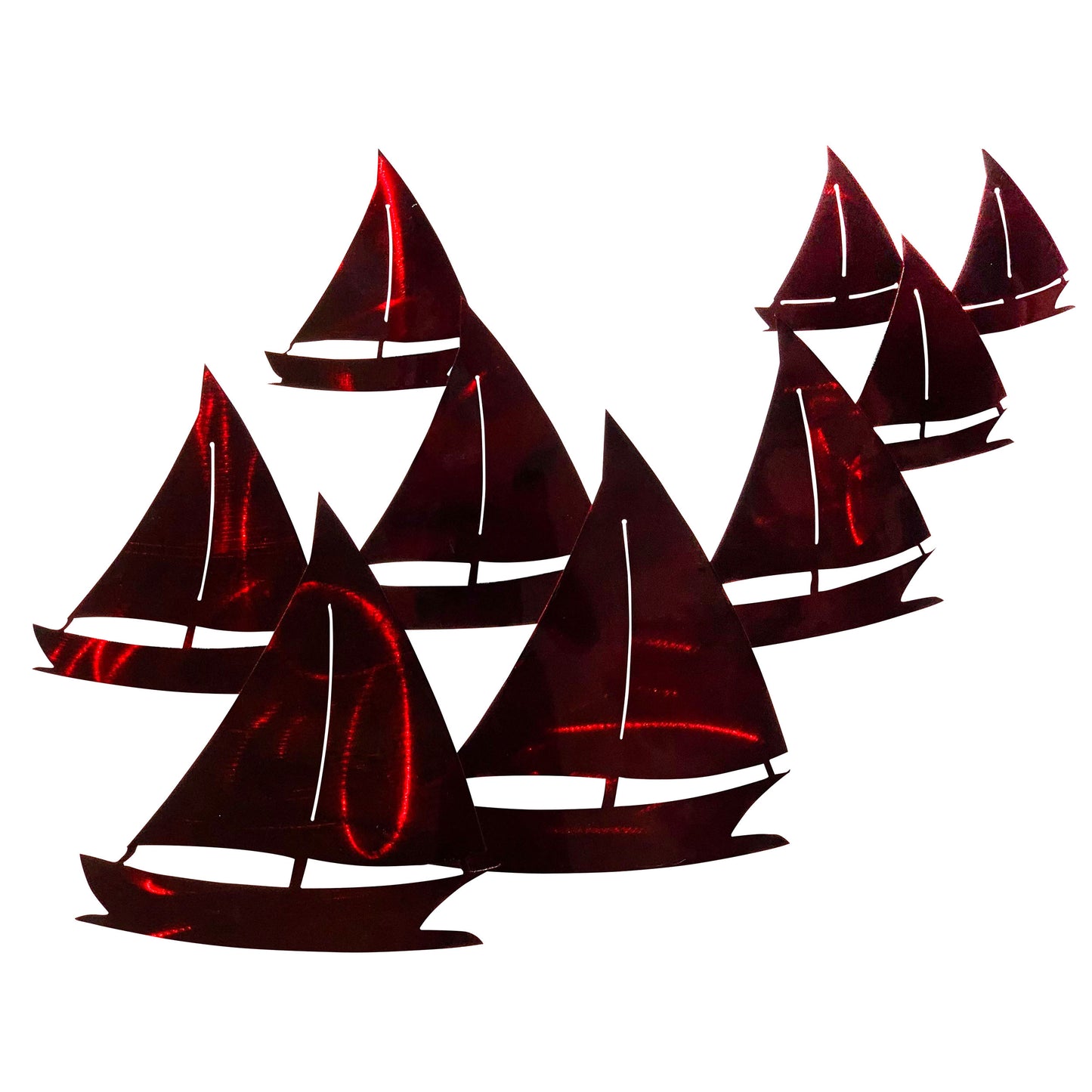 Fleet - Metal Sailboat Collage