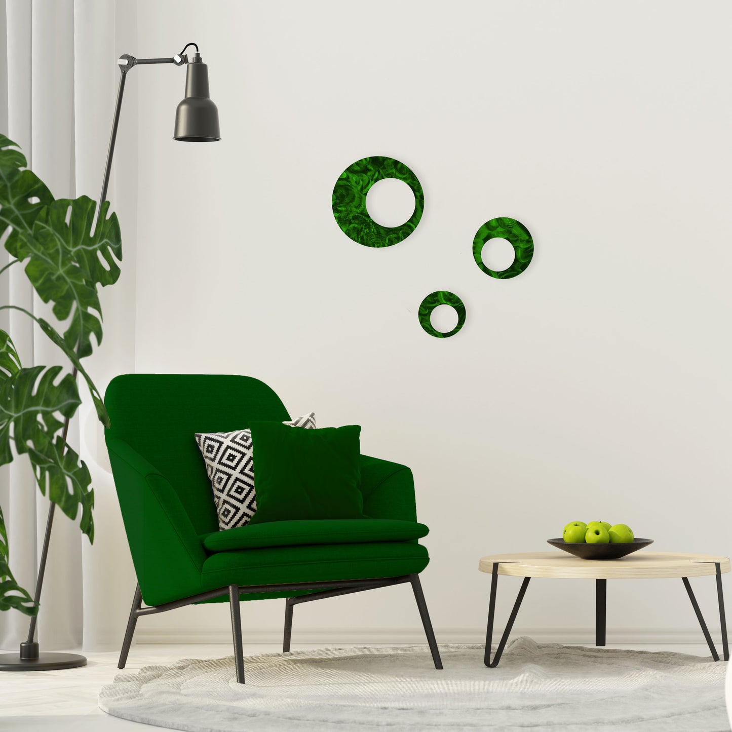 Contemporary Circles Metal Wall Decor - 3 Piece set