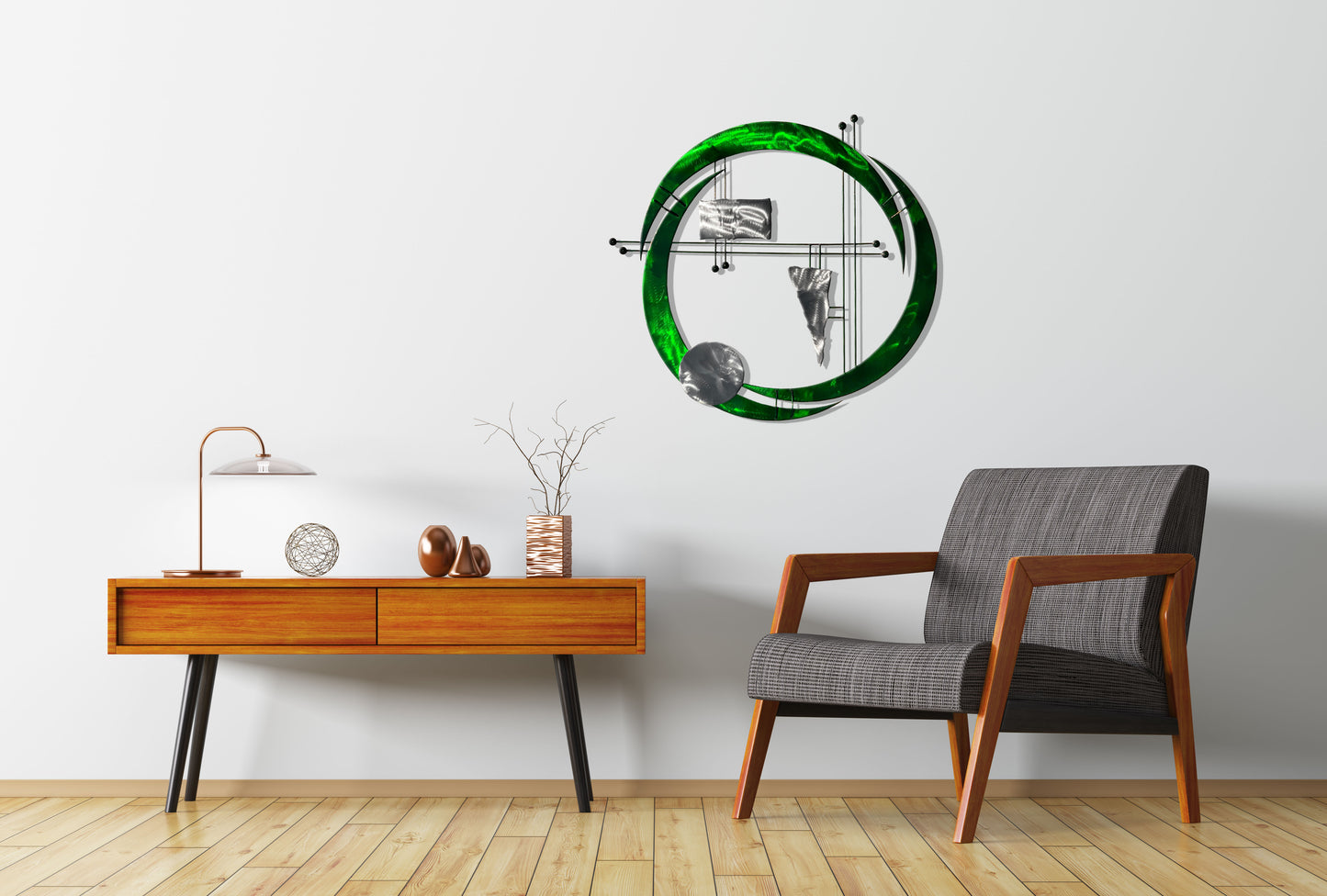 Reverse Swirl Metal Wall Art