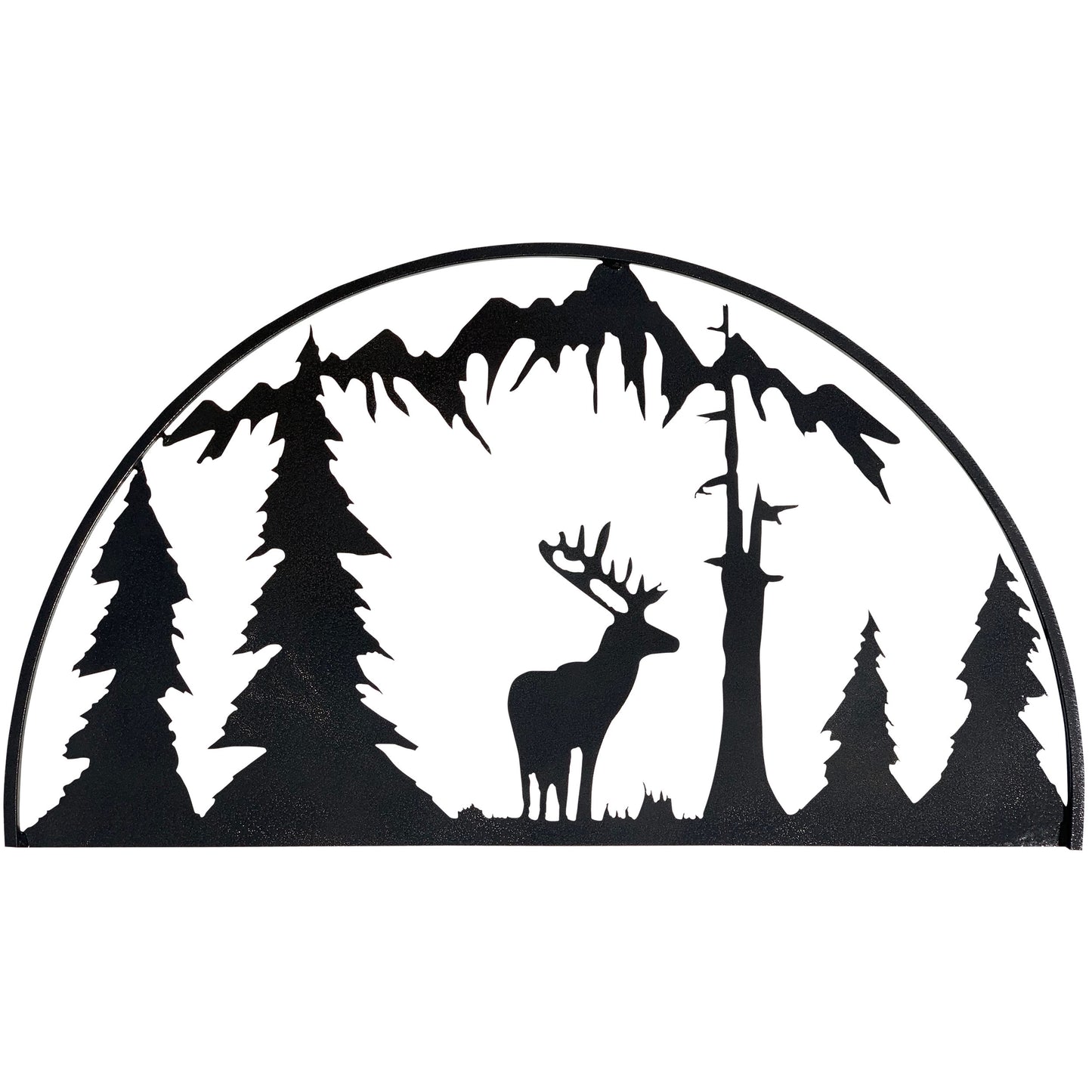 Elk Themed Hoop Scene Rustic Metal Decor
