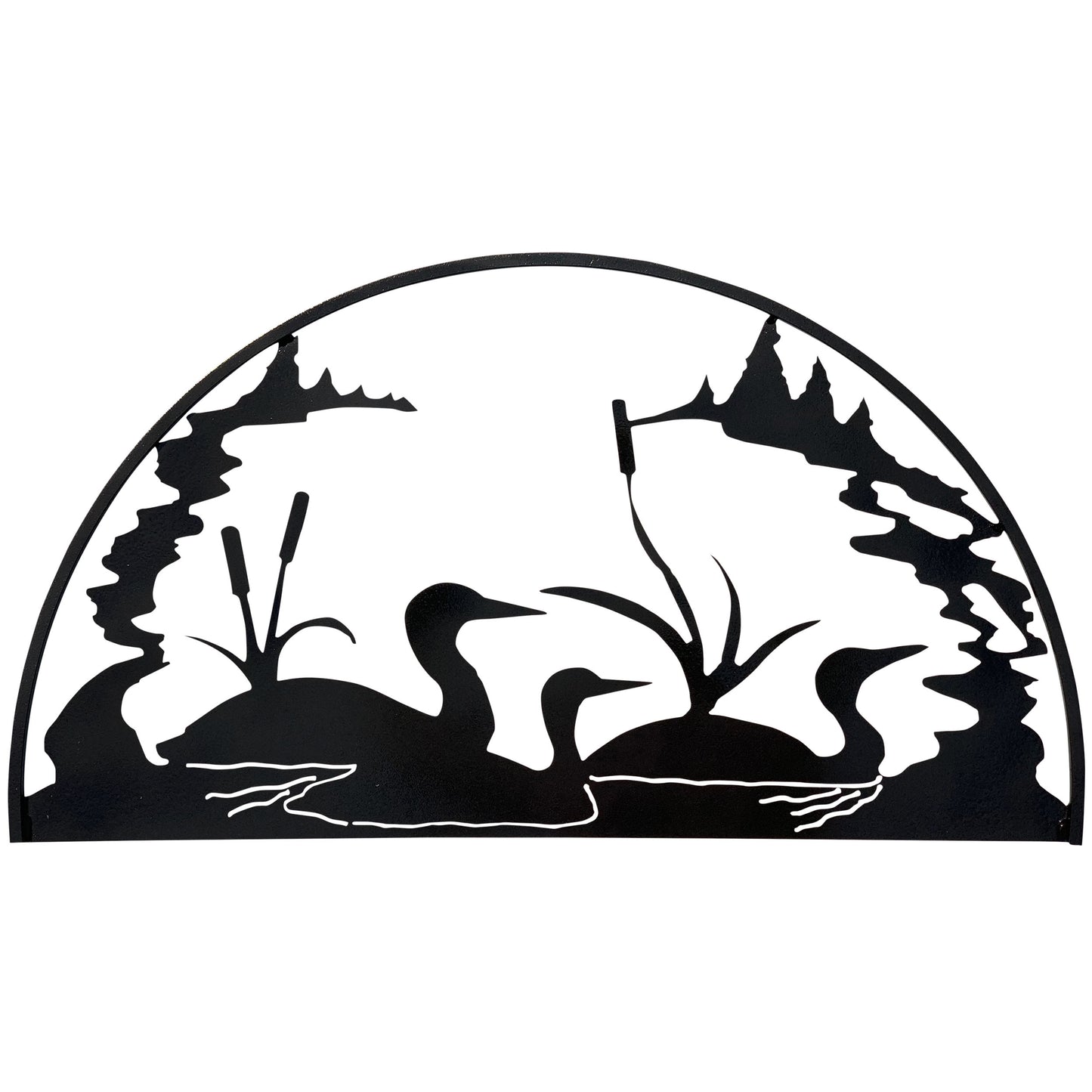 Handcrafted Loon Hoop Metal Wall Art