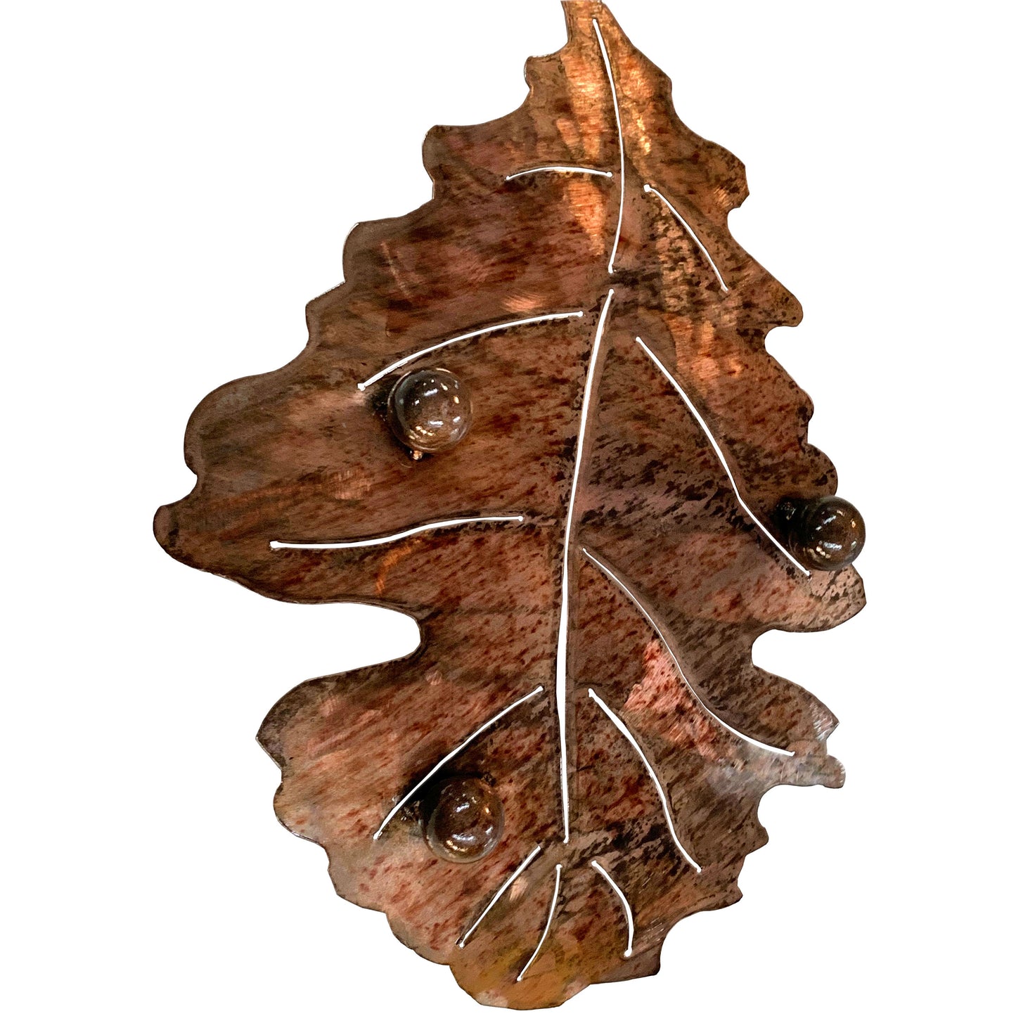 Leaf Sculpture Metal Wall or Table Decor