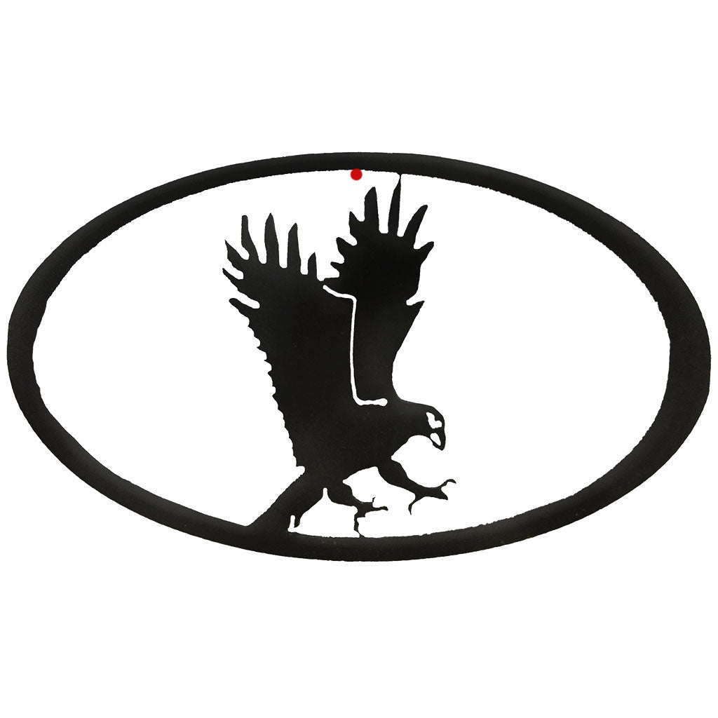 Eagle Themed Metal Decor Oval Scene