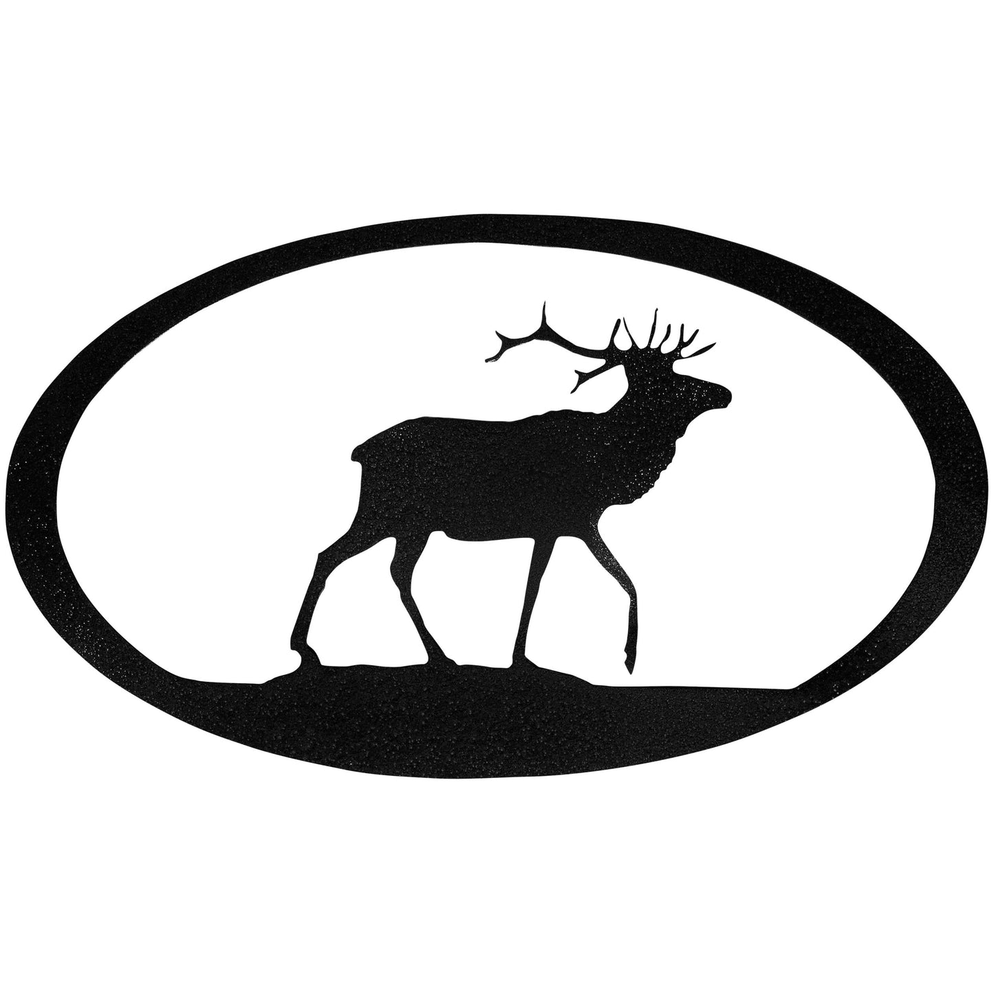 Elk Oval Metal Decor