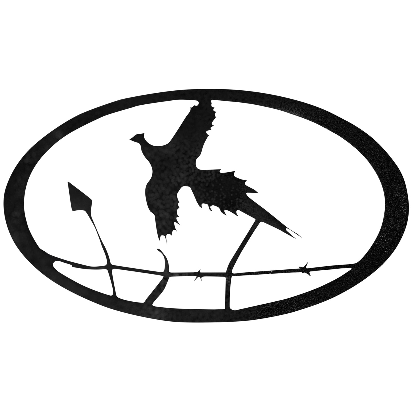 Pheasant Oval Metal Decor