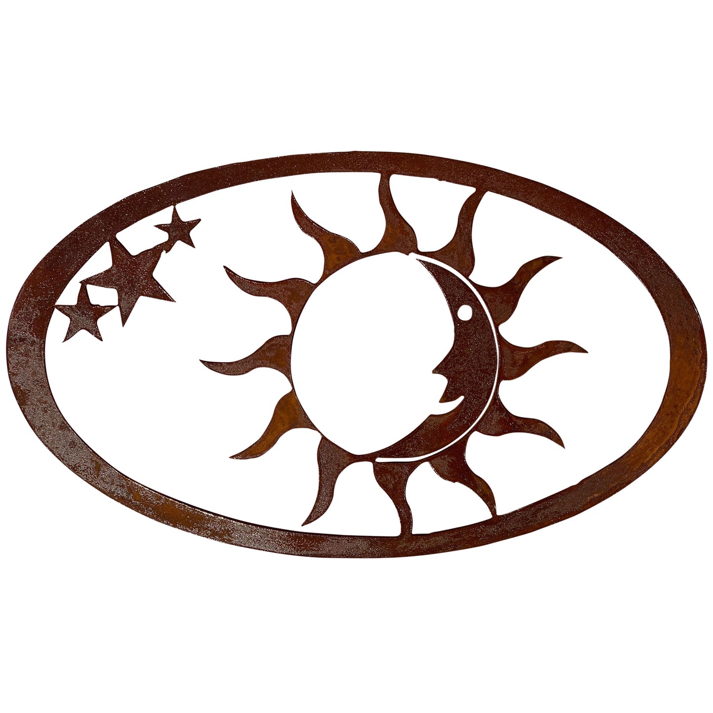 Sun Oval Metal Wall Decor Accent