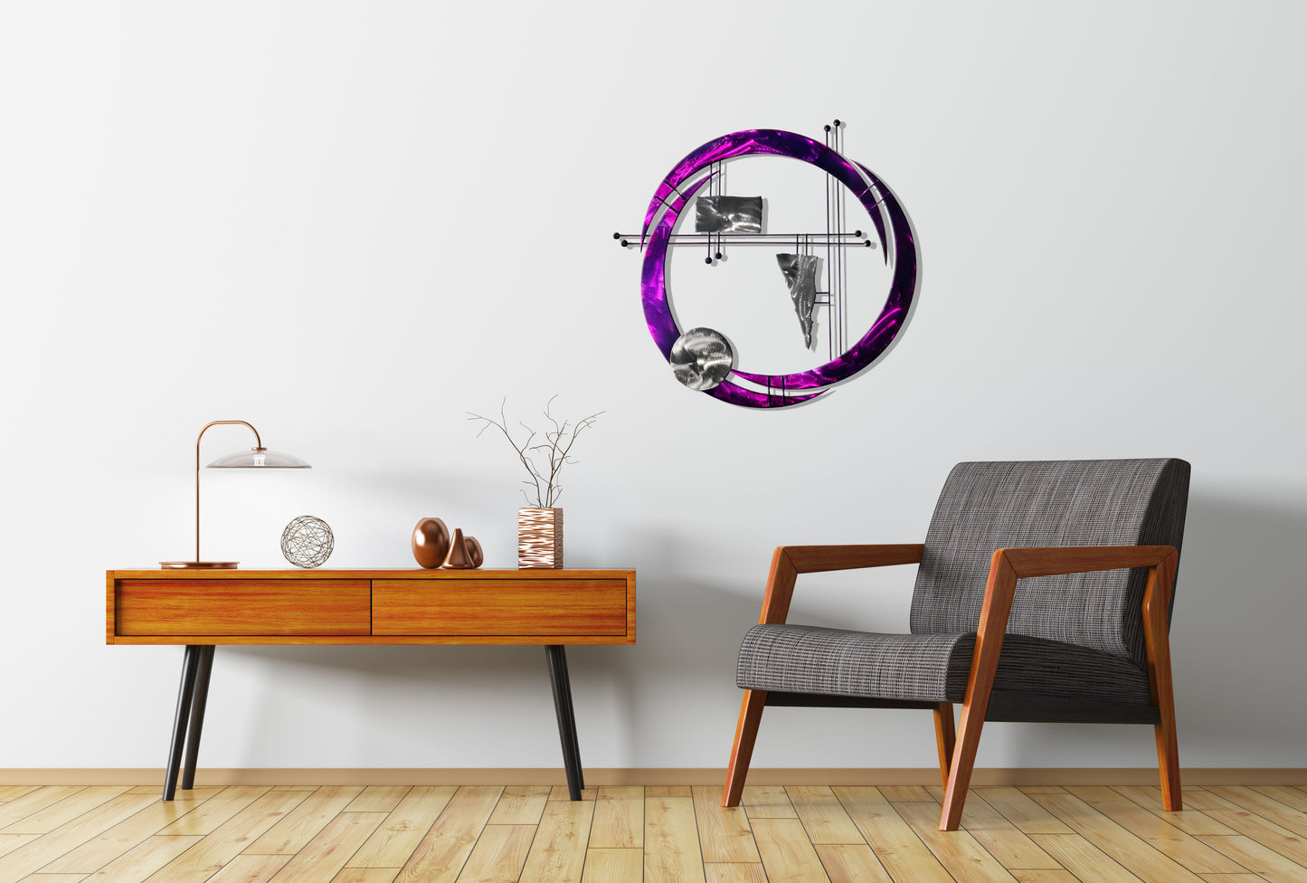 Reverse Swirl Metal Wall Art