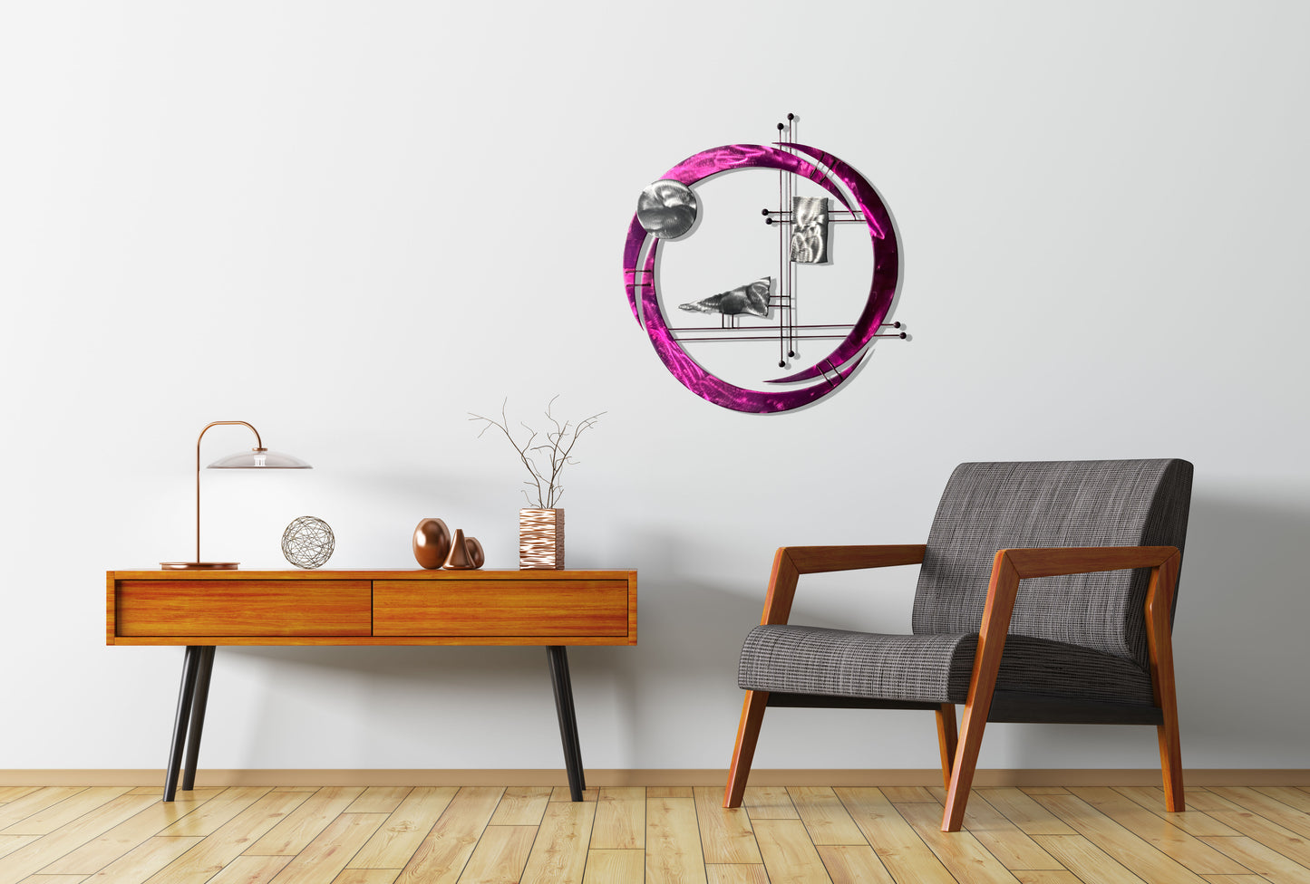 Reverse Swirl Metal Wall Art