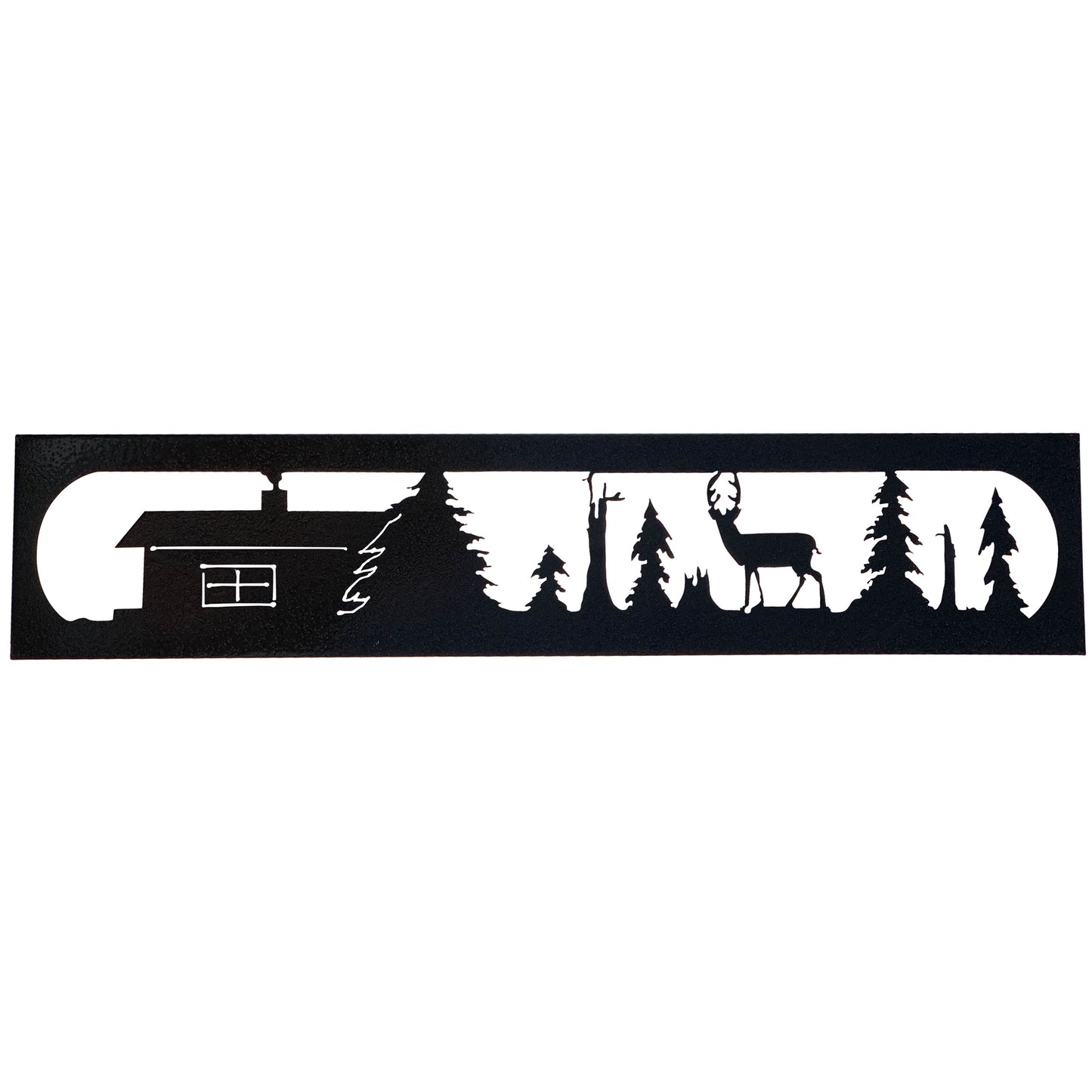 Standing Deer Rectangle Metal Decor