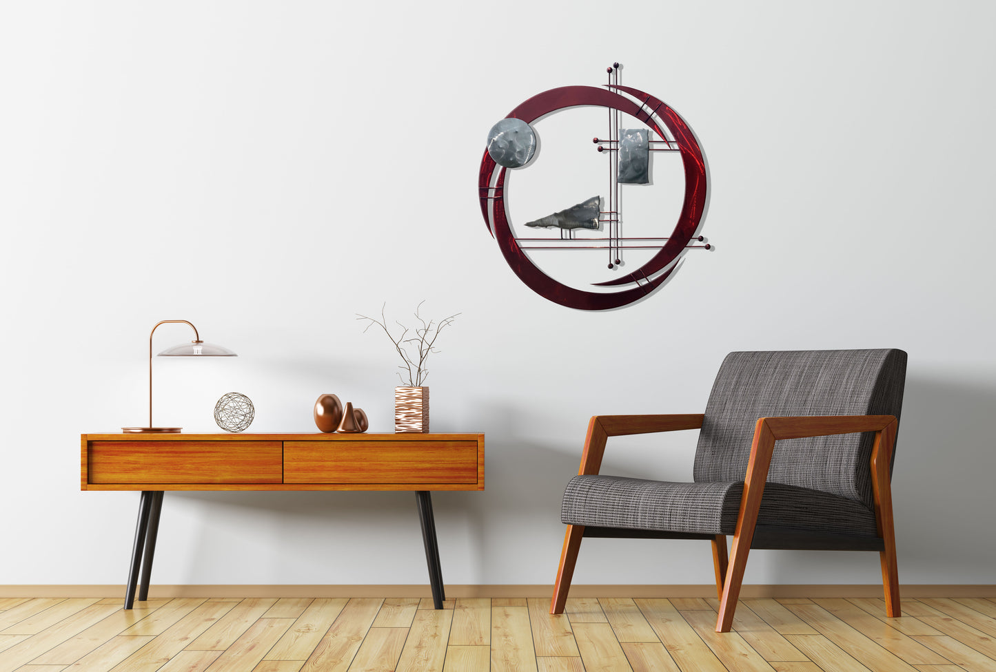 Reverse Swirl Metal Wall Art