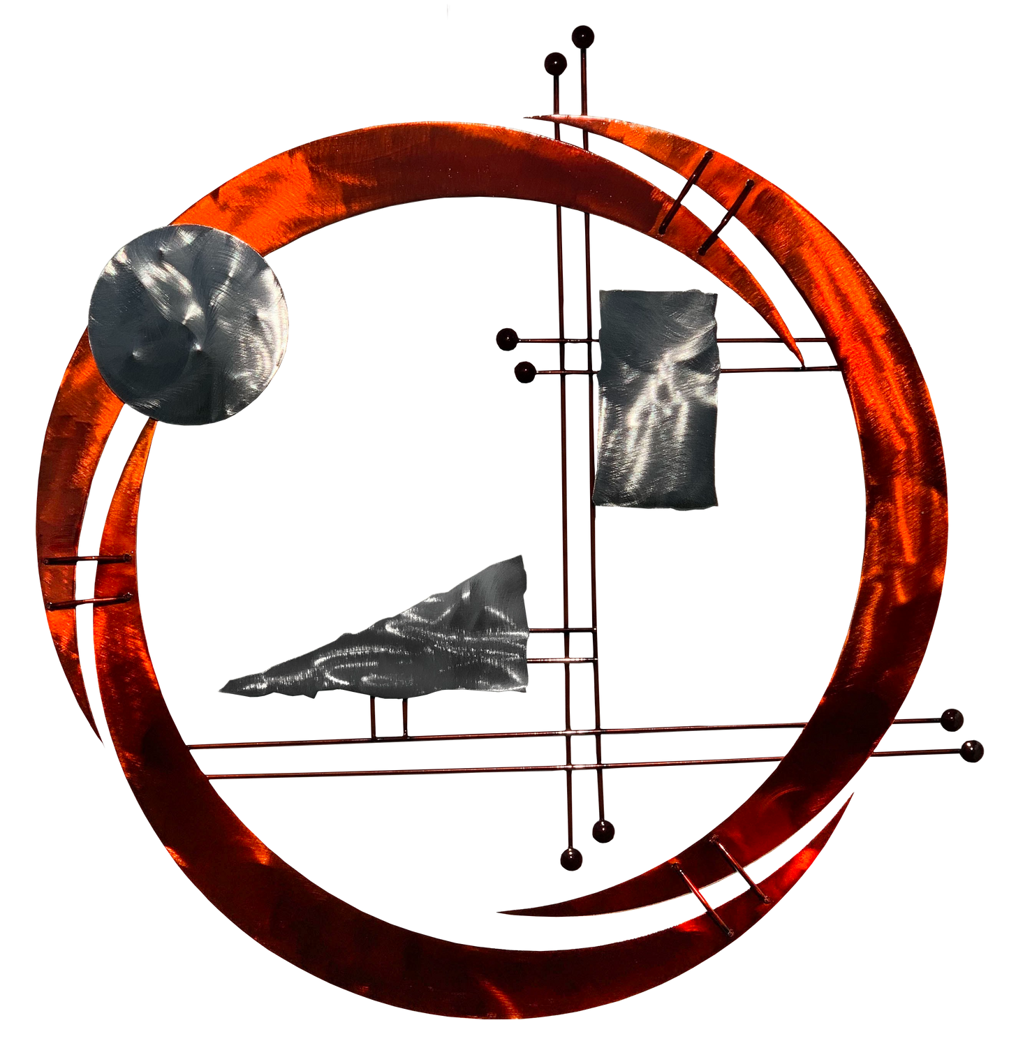 Reverse Swirl Metal Wall Art
