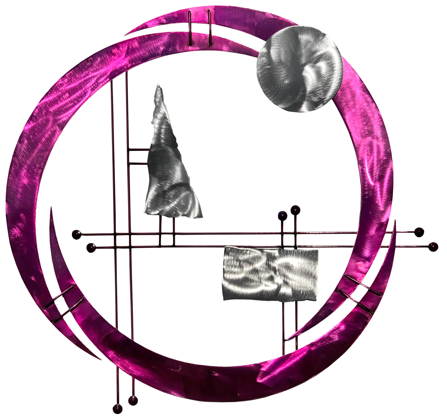 Reverse Swirl Metal Wall Art
