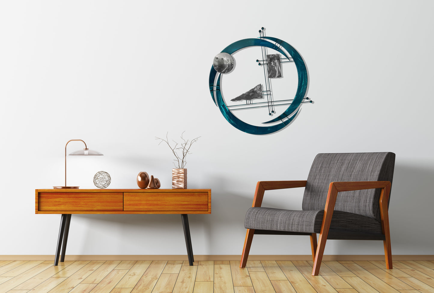 Reverse Swirl Metal Wall Art