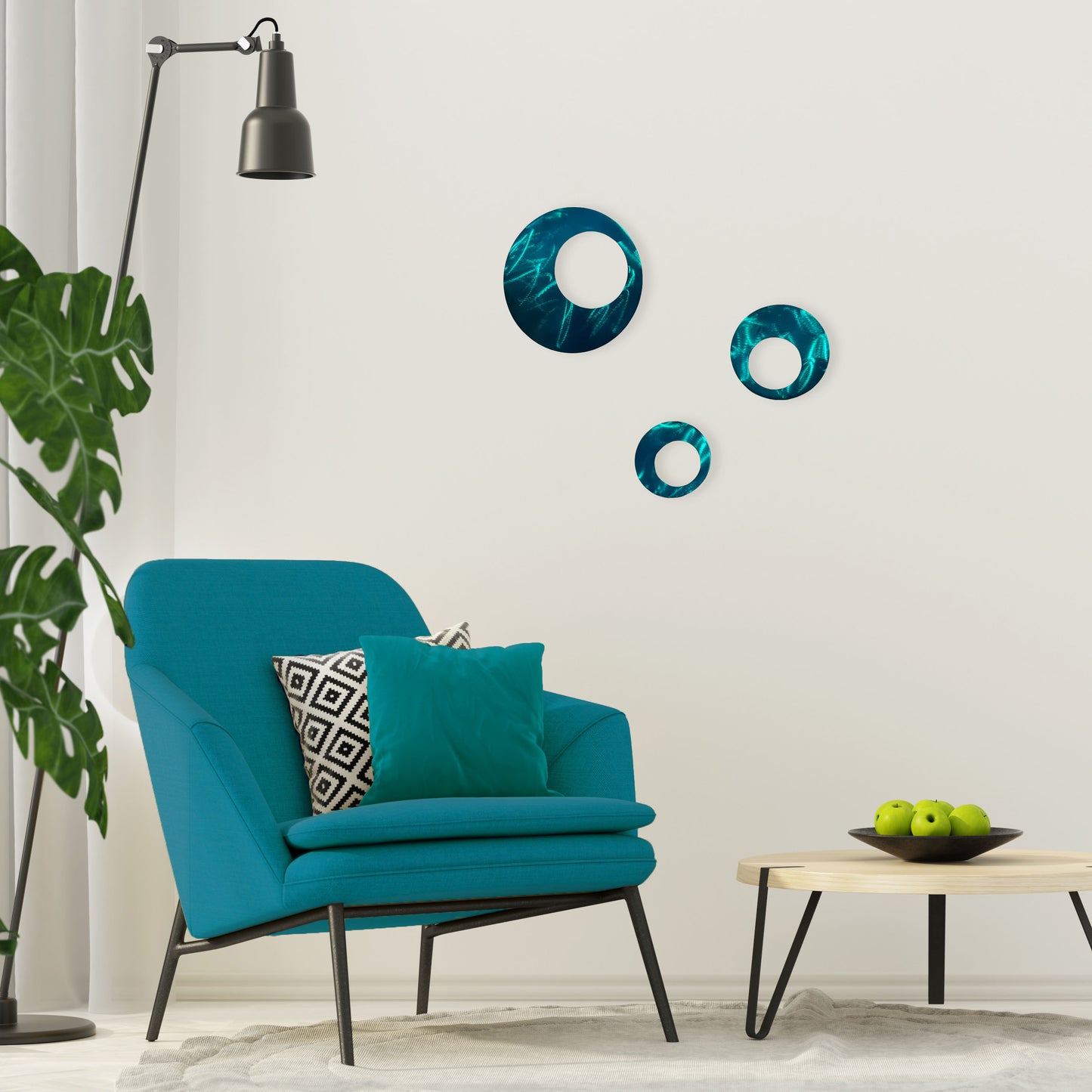 Contemporary Circles Metal Wall Decor - 3 Piece set