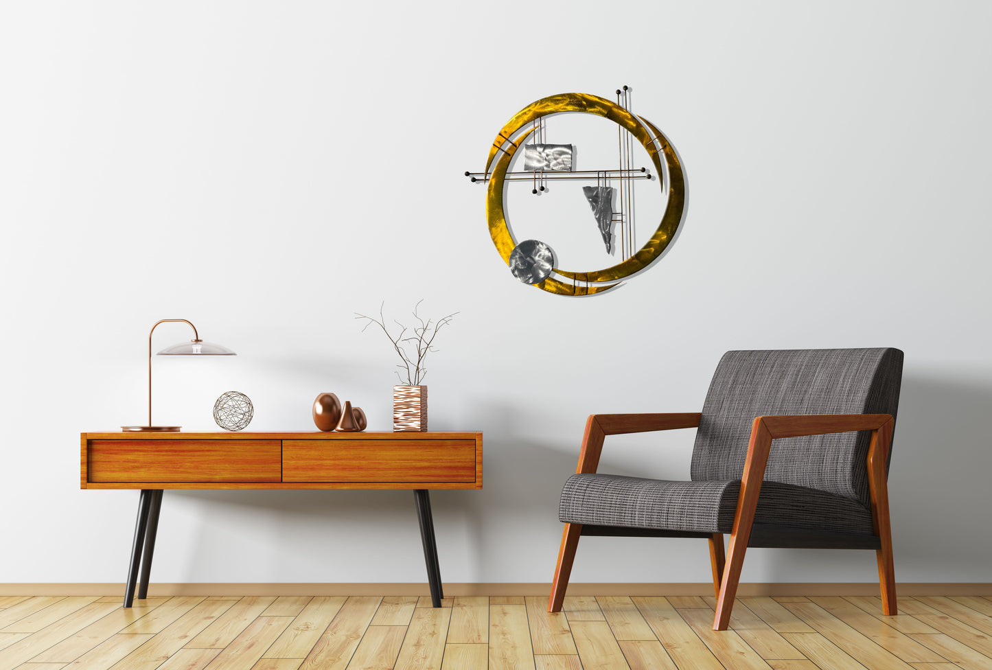 Reverse Swirl Metal Wall Art