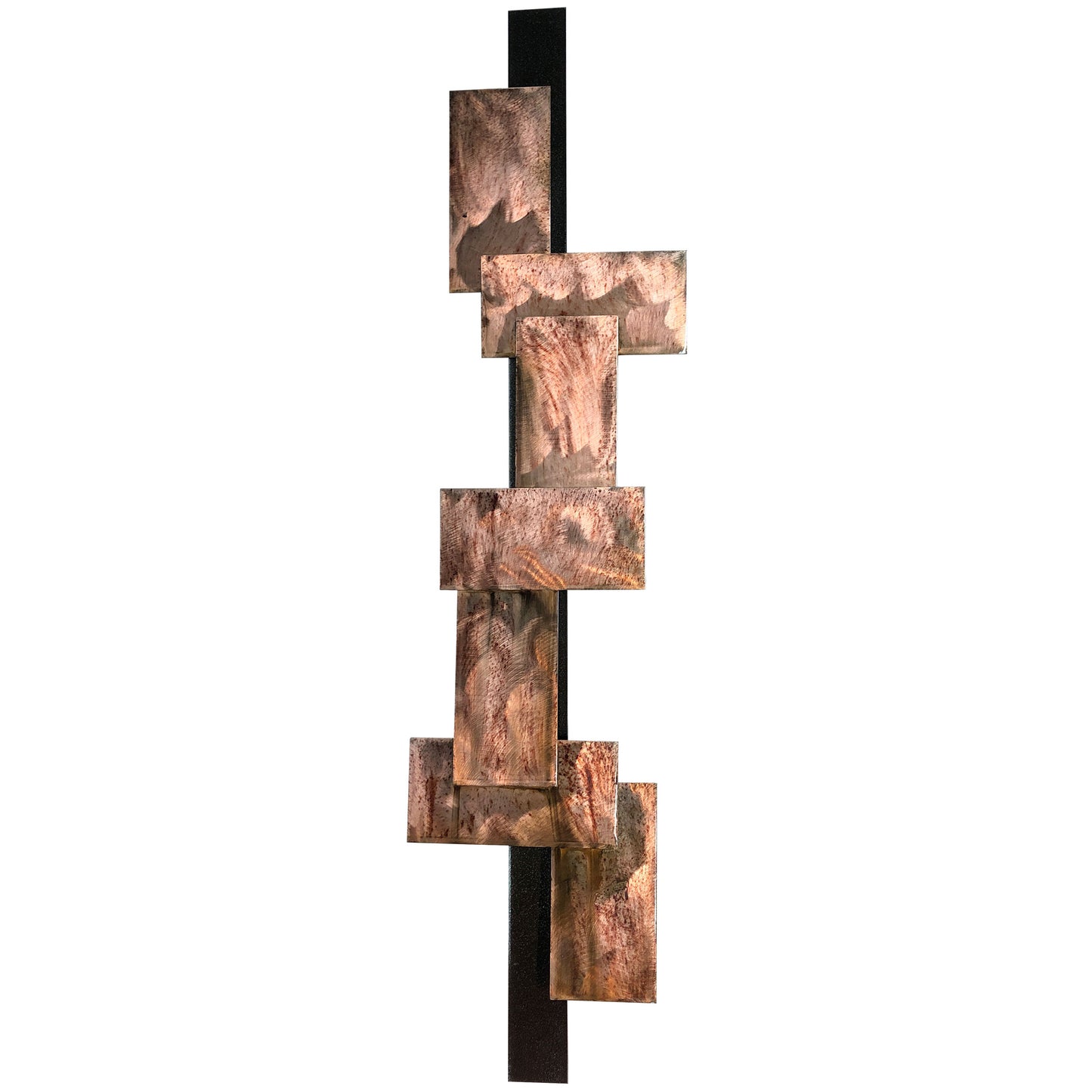 Brick Stix Contemporary Metal Wall Piece , 9 x 36" | Artistic Geometric Patterns | Proudly Made in USA | Adaptable Mounting Options