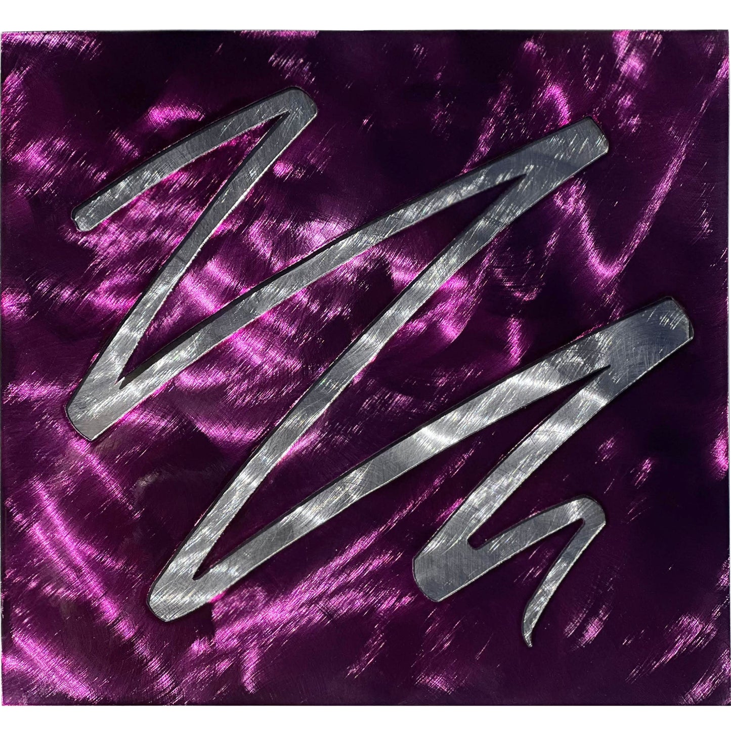 Squiggle and Square 2-Layer Metal Wall Art